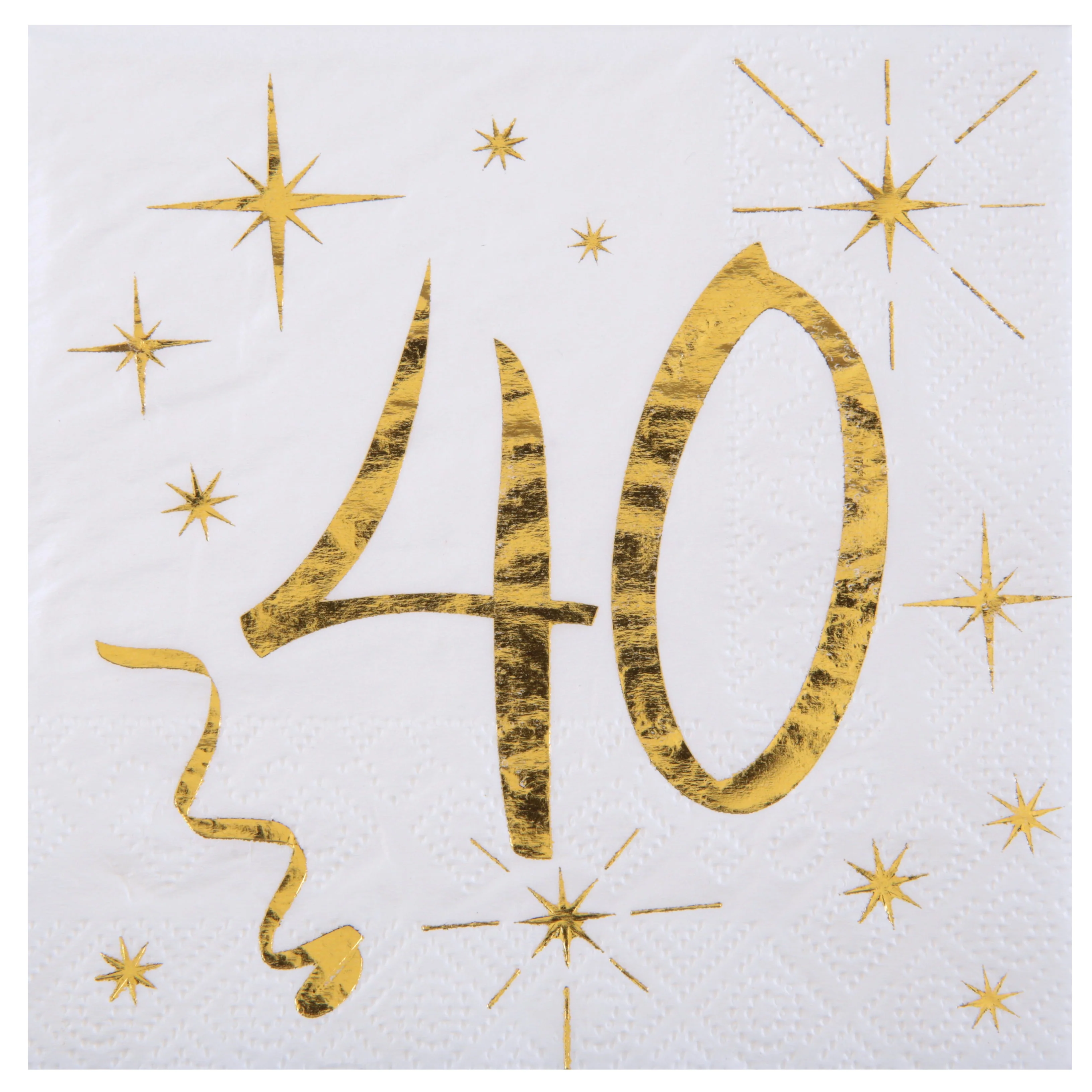 Deluxe 40th Birthday Beverage Napkins - Quality Materials, Trend-Setting Design for Your Big Day!
