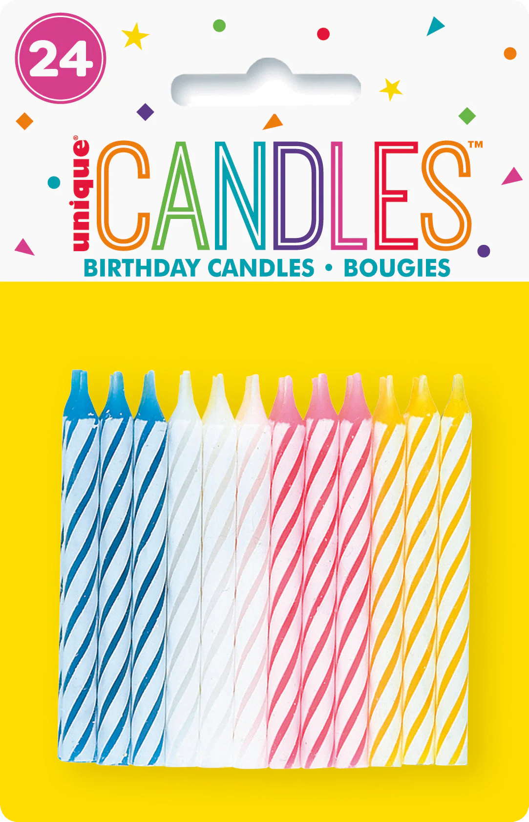 Rainbow Candles Pack of 24 �C Perfect for Birthday Celebrations! Easy Setup, Affordable Pricing, and Coordinated Themes Make Party Planning a Breeze! Ideal Party Supplies for Memorable Events!