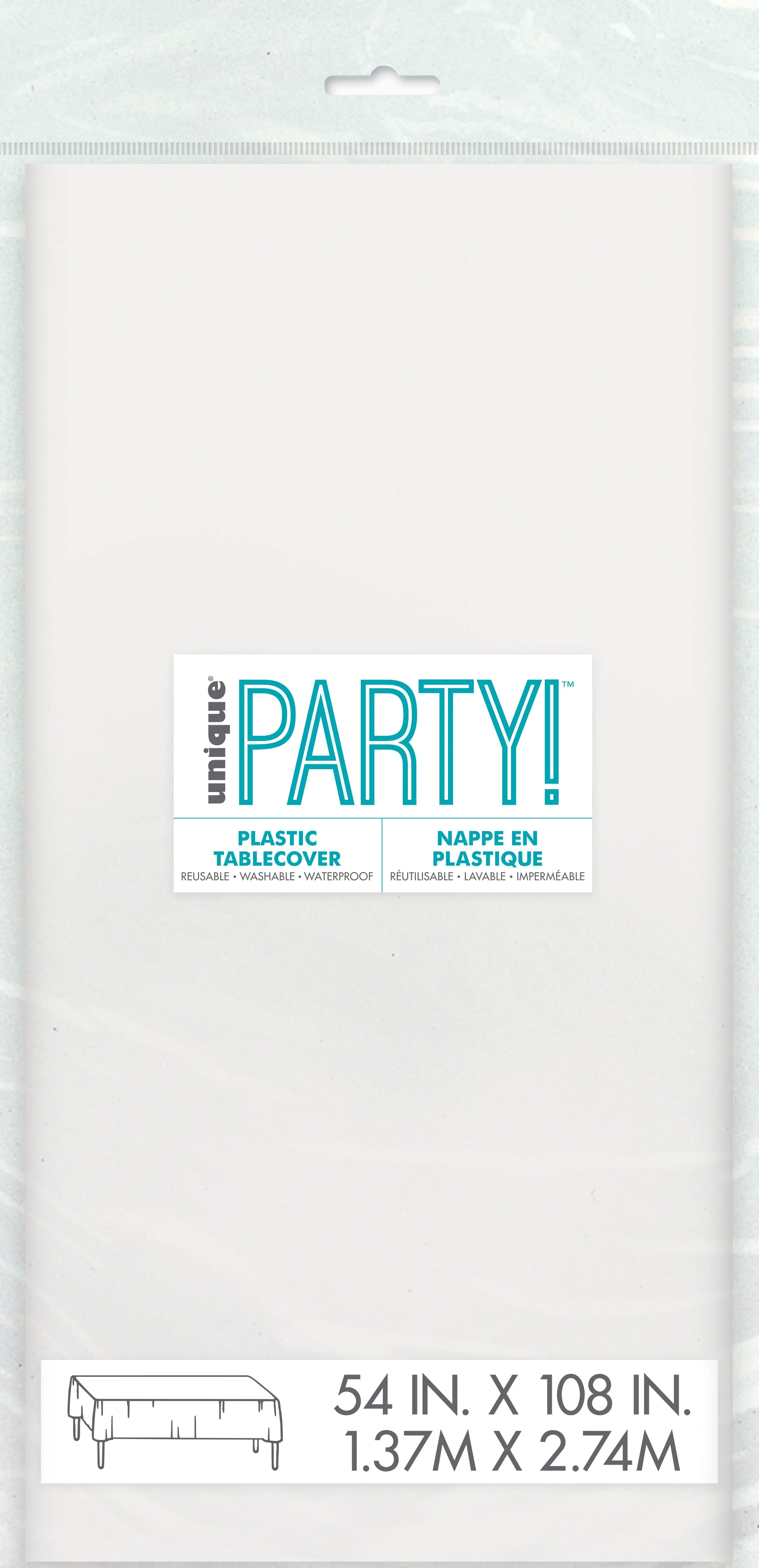 Solid White Tablecloth - Easy Setup, Affordable Party Style for Birthdays