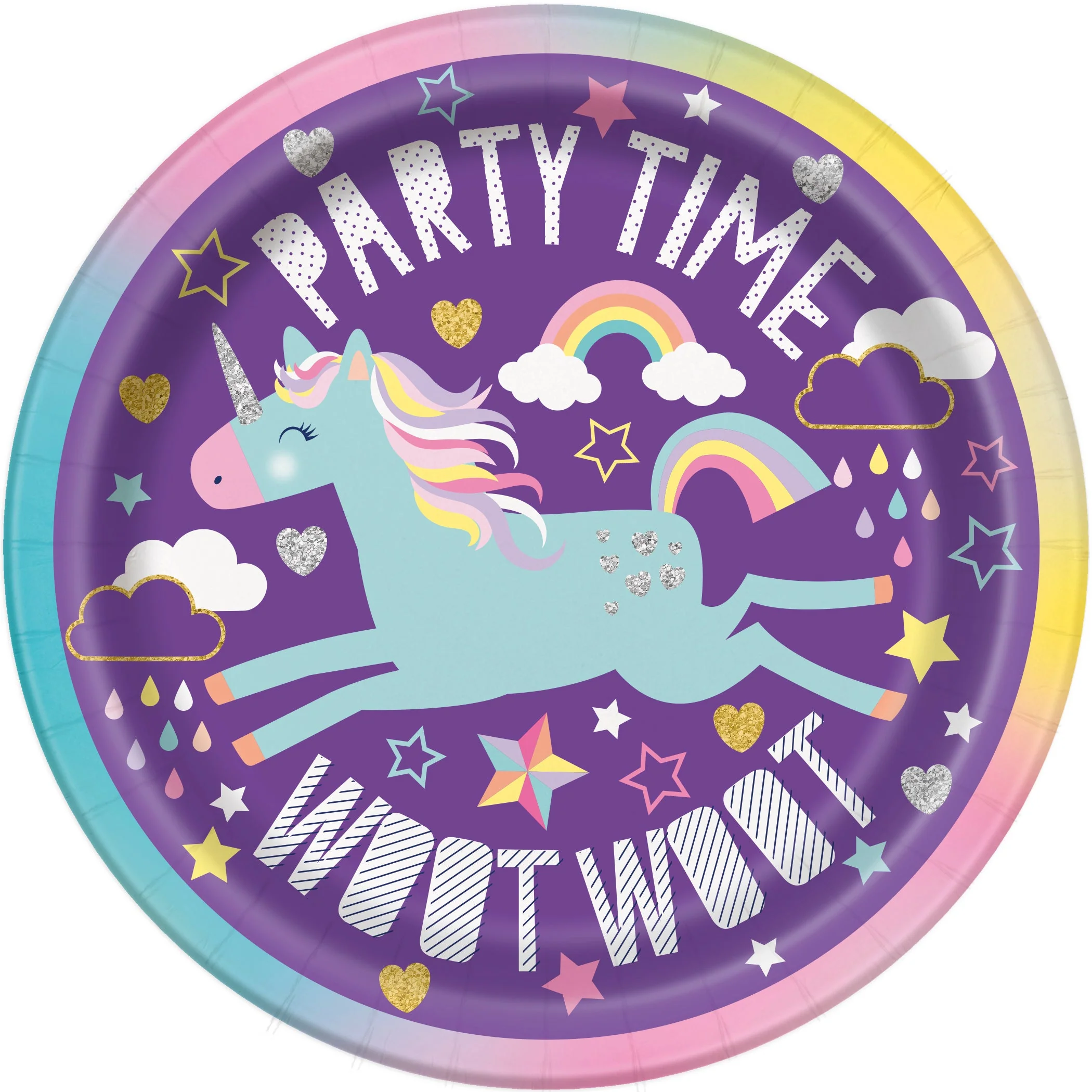 Enchanting Unicorn Themed Dessert Plates - Easy Setup, Affordable Party Supplies