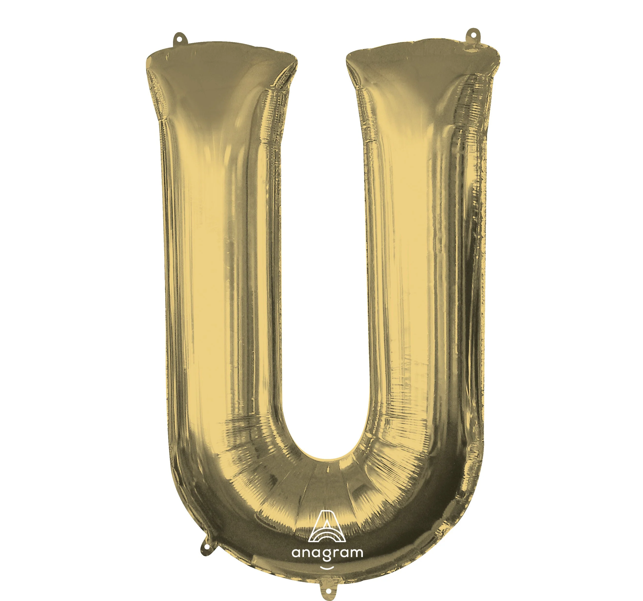 SuperShape White Gold Letter 'U' Foil Balloon for Superior Party Decorations