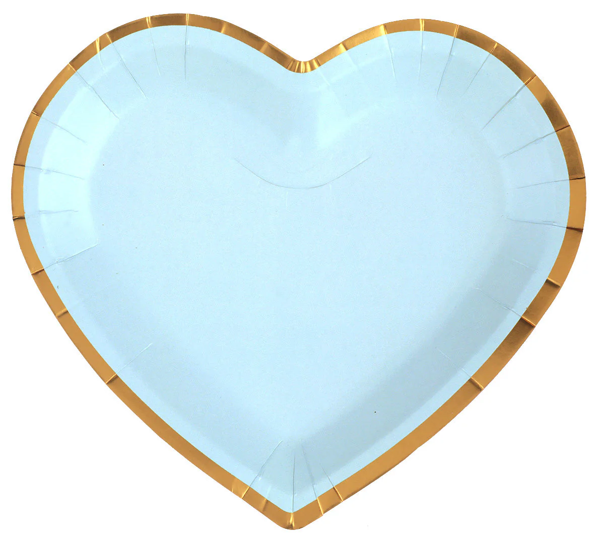Elegant Sky Blue Heart Shaped Dinner Plates for Trend-setting Party Celebrations!
