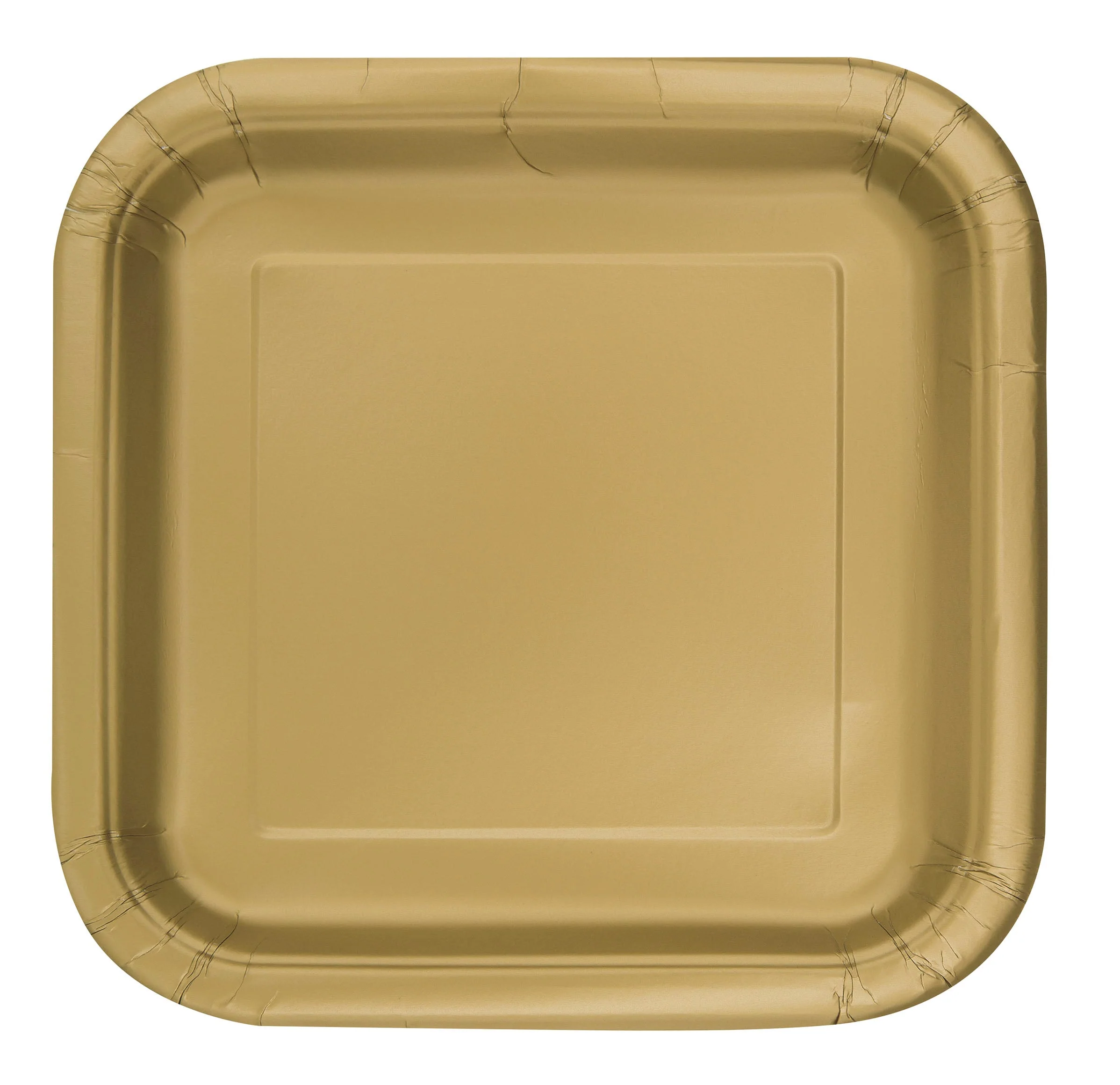 Gold Solid Dessert Plates - Elegant Party Supplies for Happy Celebrations