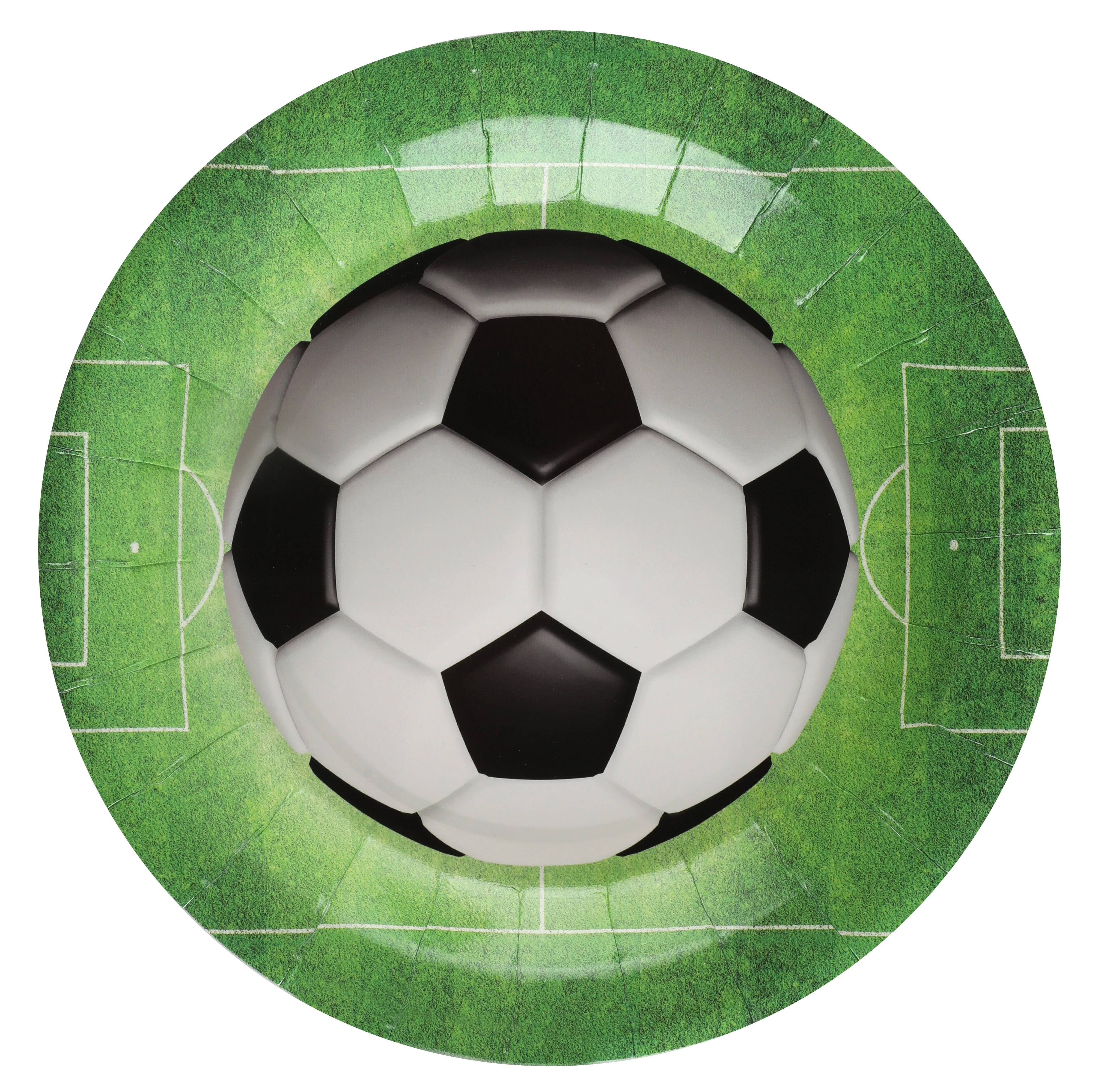 Score Big at Parties: Soccer Themed Green Dinner Plates for Trendy Celebrations