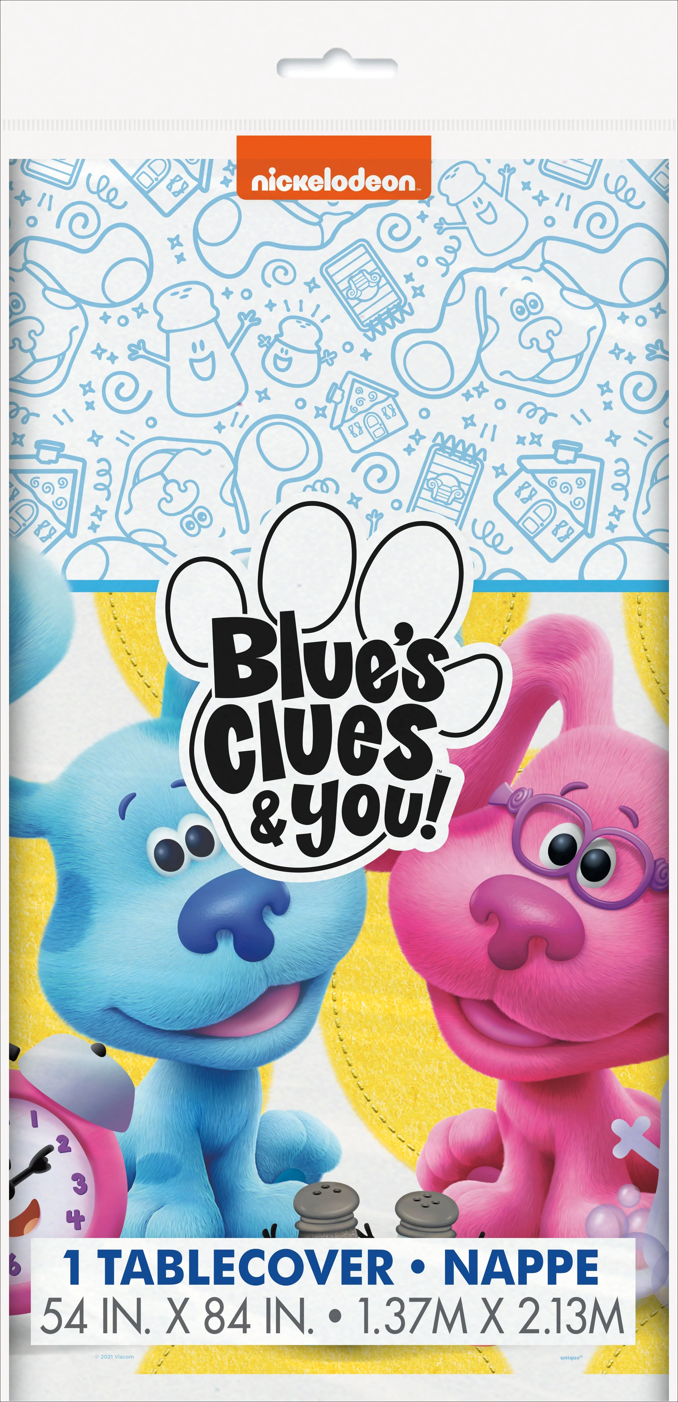 Playful Paws Blue's Clues Tablecover �C Decipher the Party Clues with Blue!