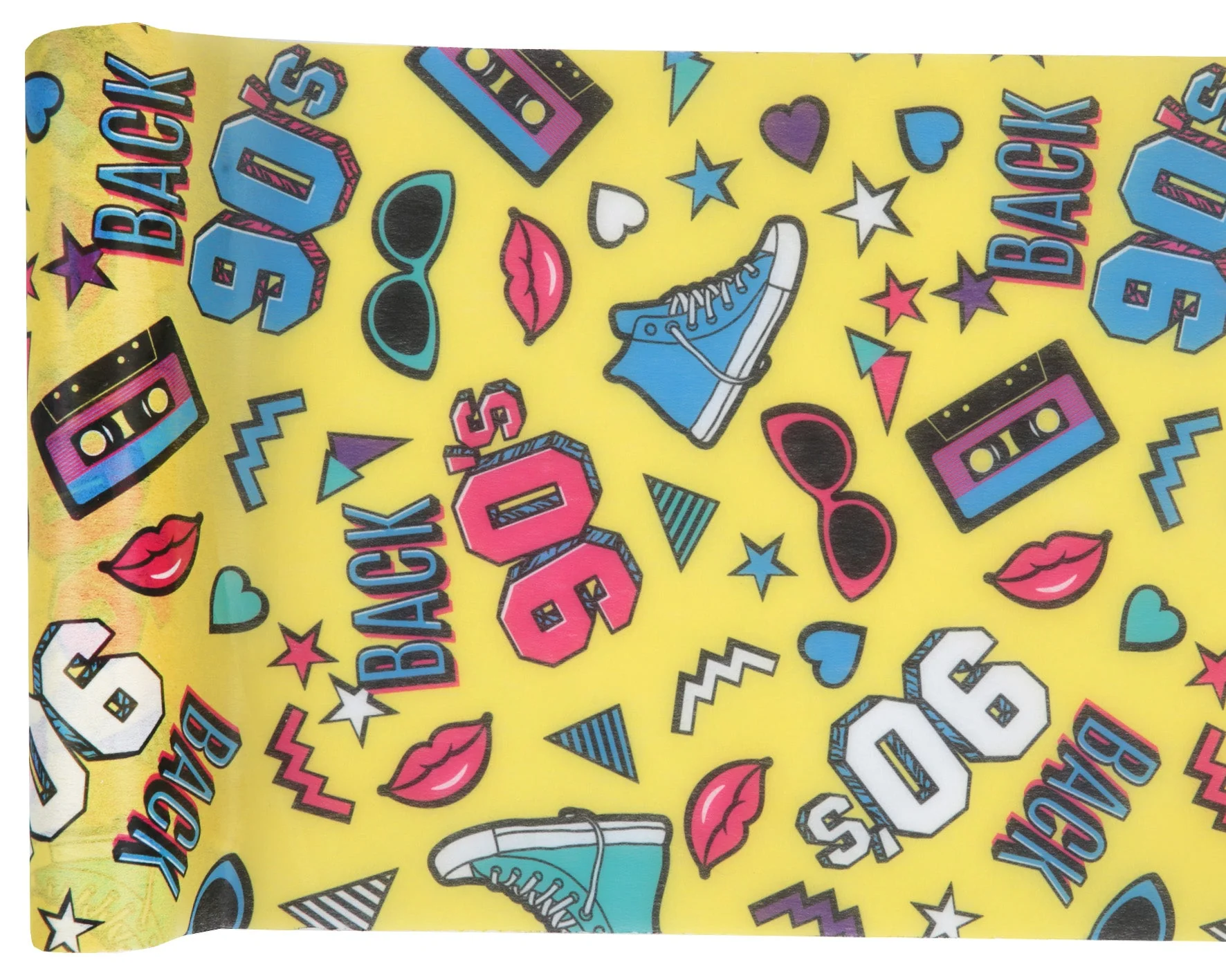 Retro Chic 90's Party Table Runner: Celebrate in Style with Elegant, Trend-setting D��cor