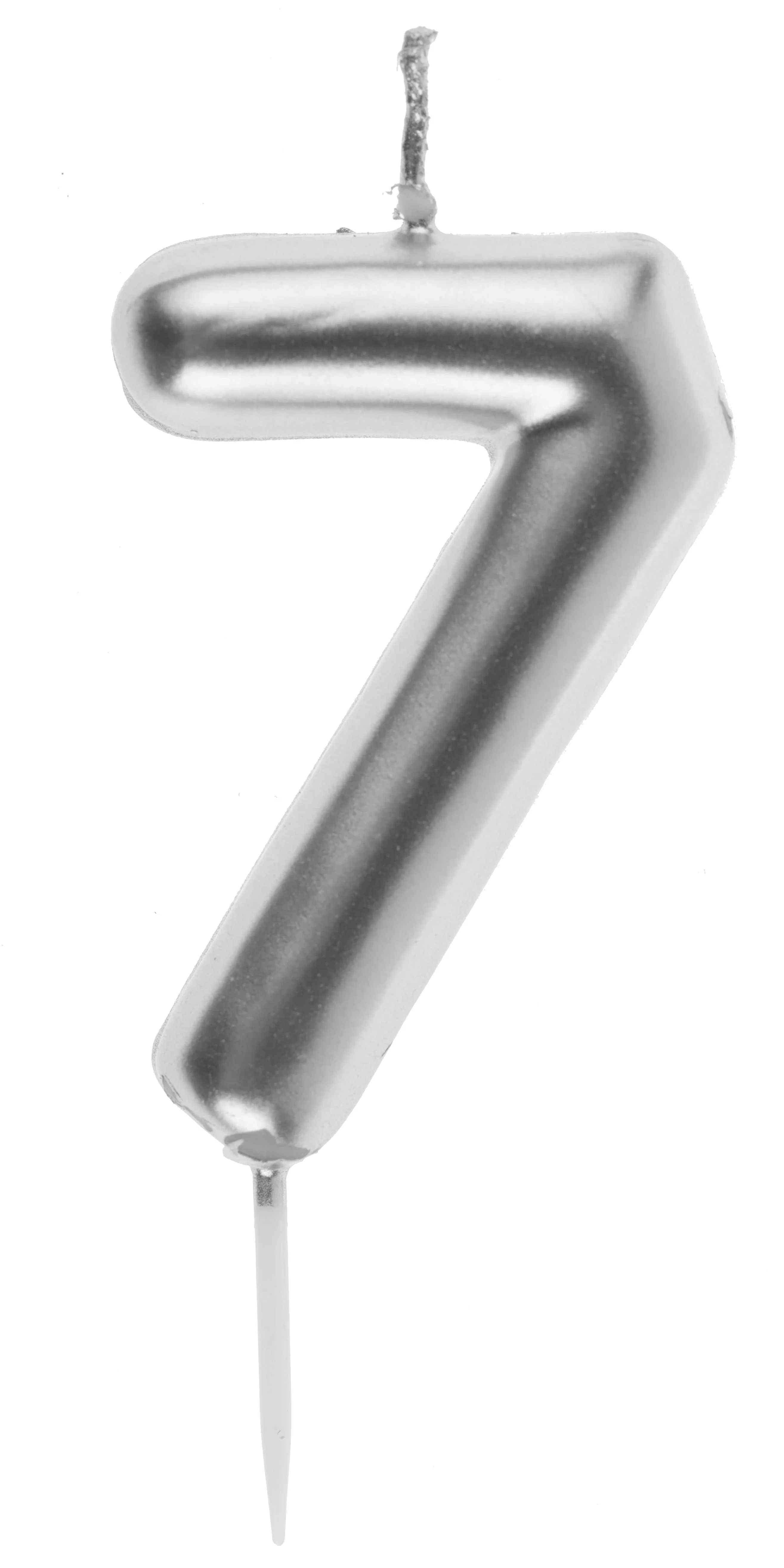 Elegant Silver Birthday Candle - Stylish Party Decor for Memorable Celebrations