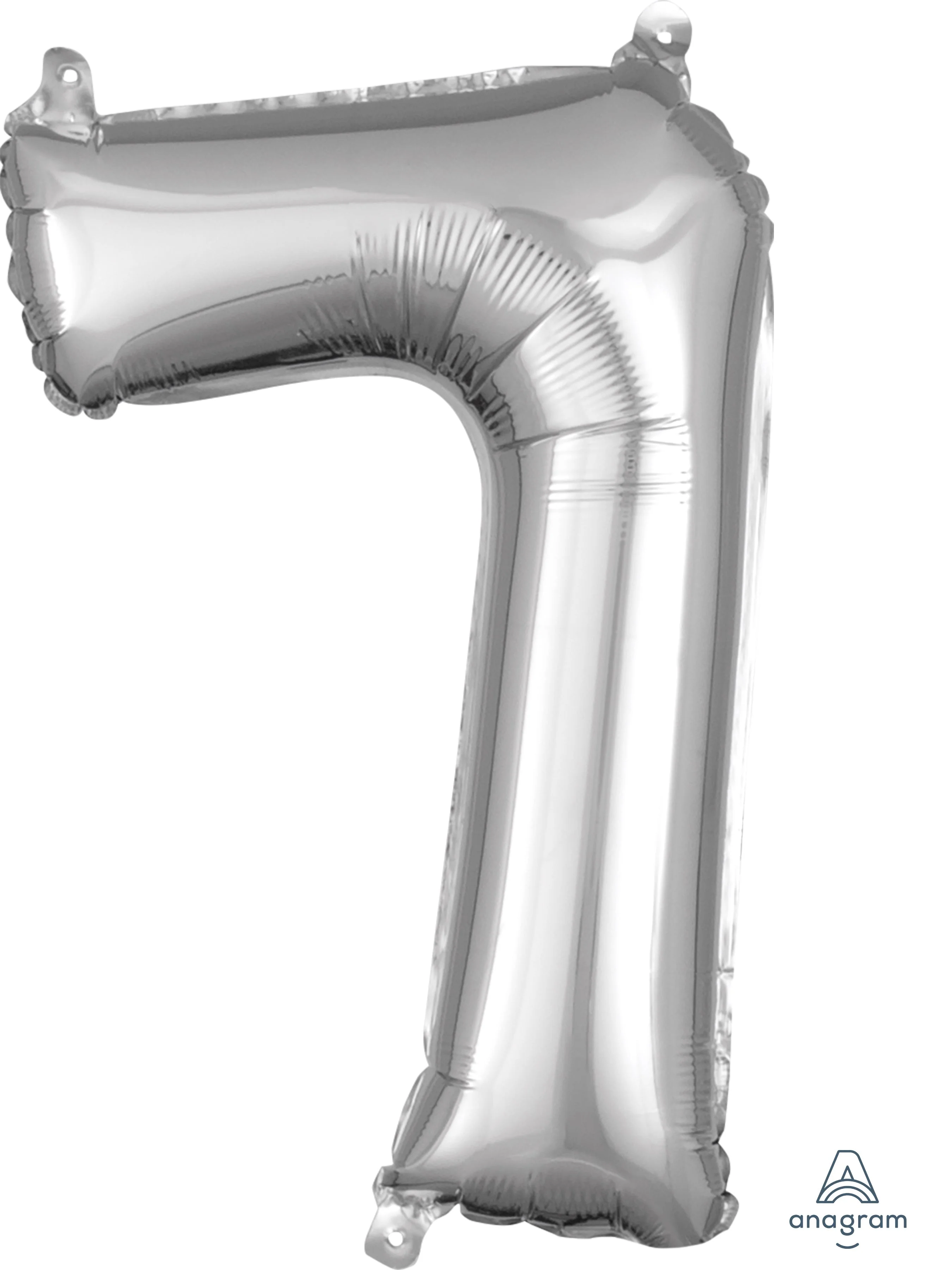 Chiffre 7 Foil Balloon - The Perfect Silver Party Decor with Extended Float Time