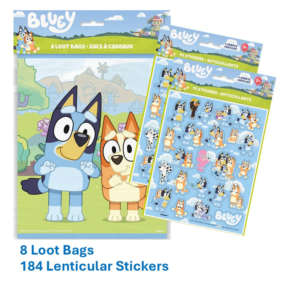 Bluey Party Supplies Bundle: Unbeatable Fun for Birthday Celebrations!