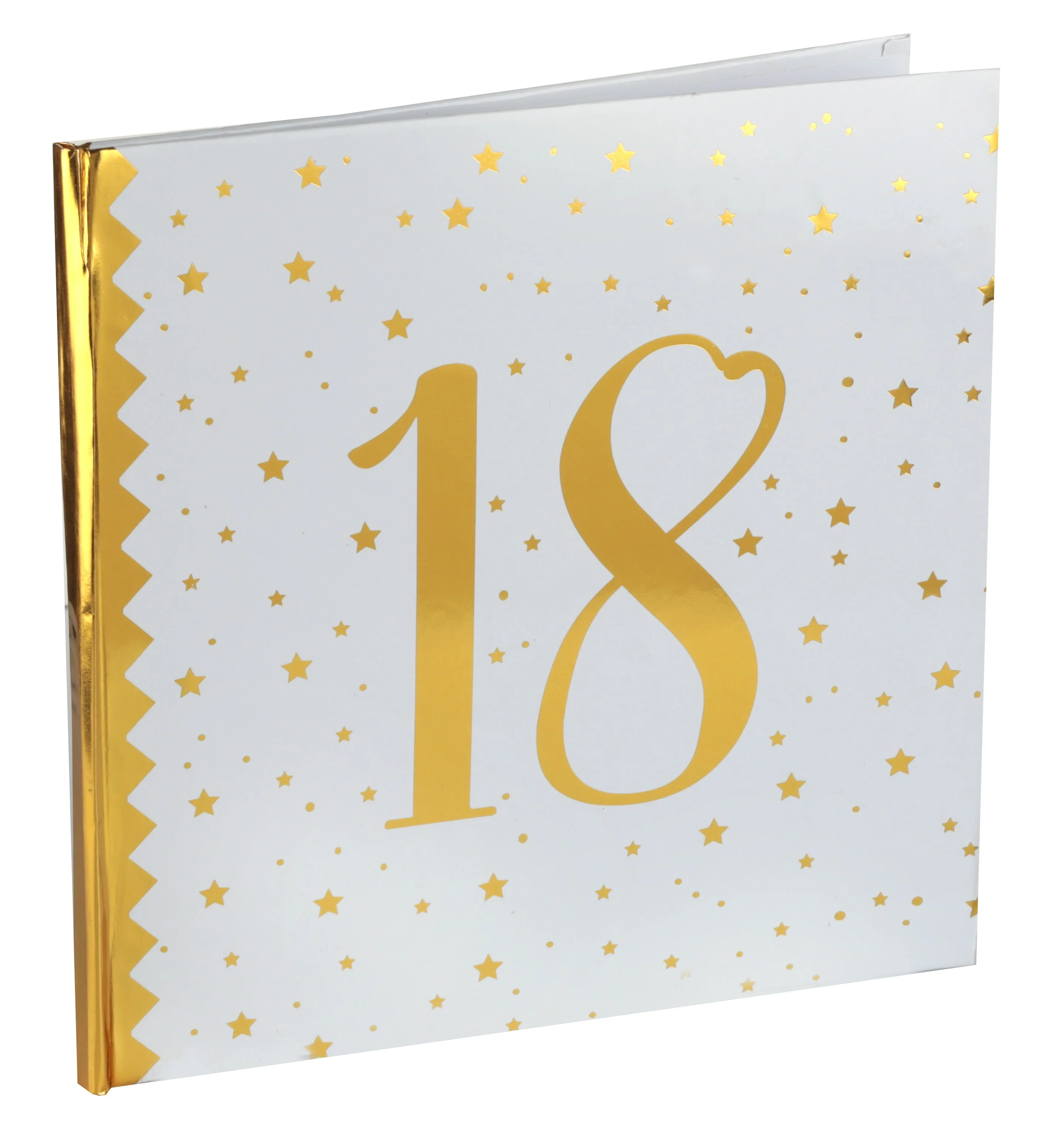 Golden Elegance: Shimmering 18th Birthday Guestbook for Timeless Memories
