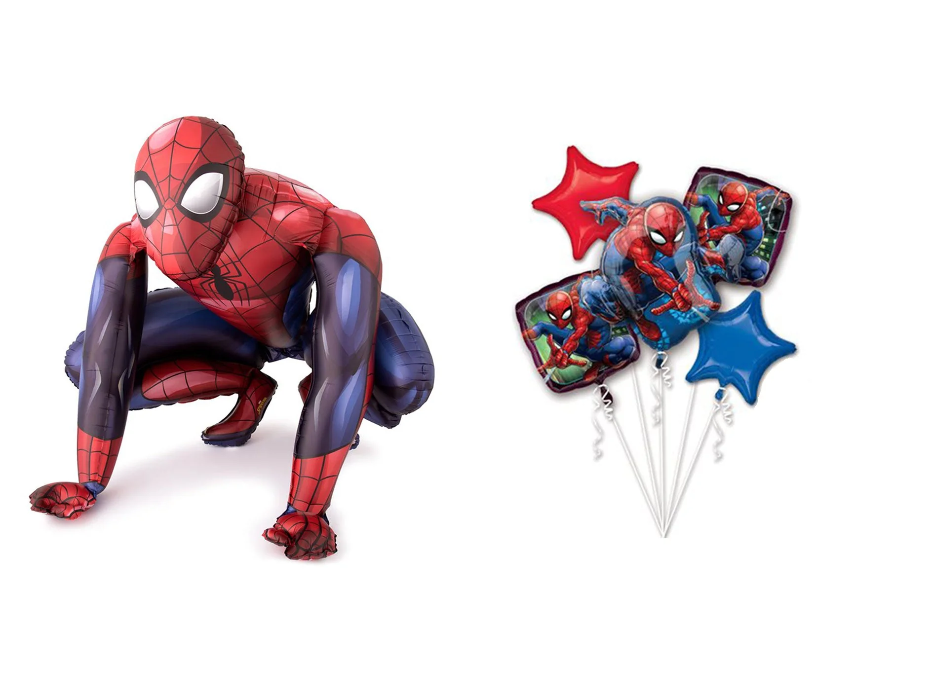 Spider-Man Party Bundle: Balloon Bouquet & Giant Balloon - Instant Fun!
