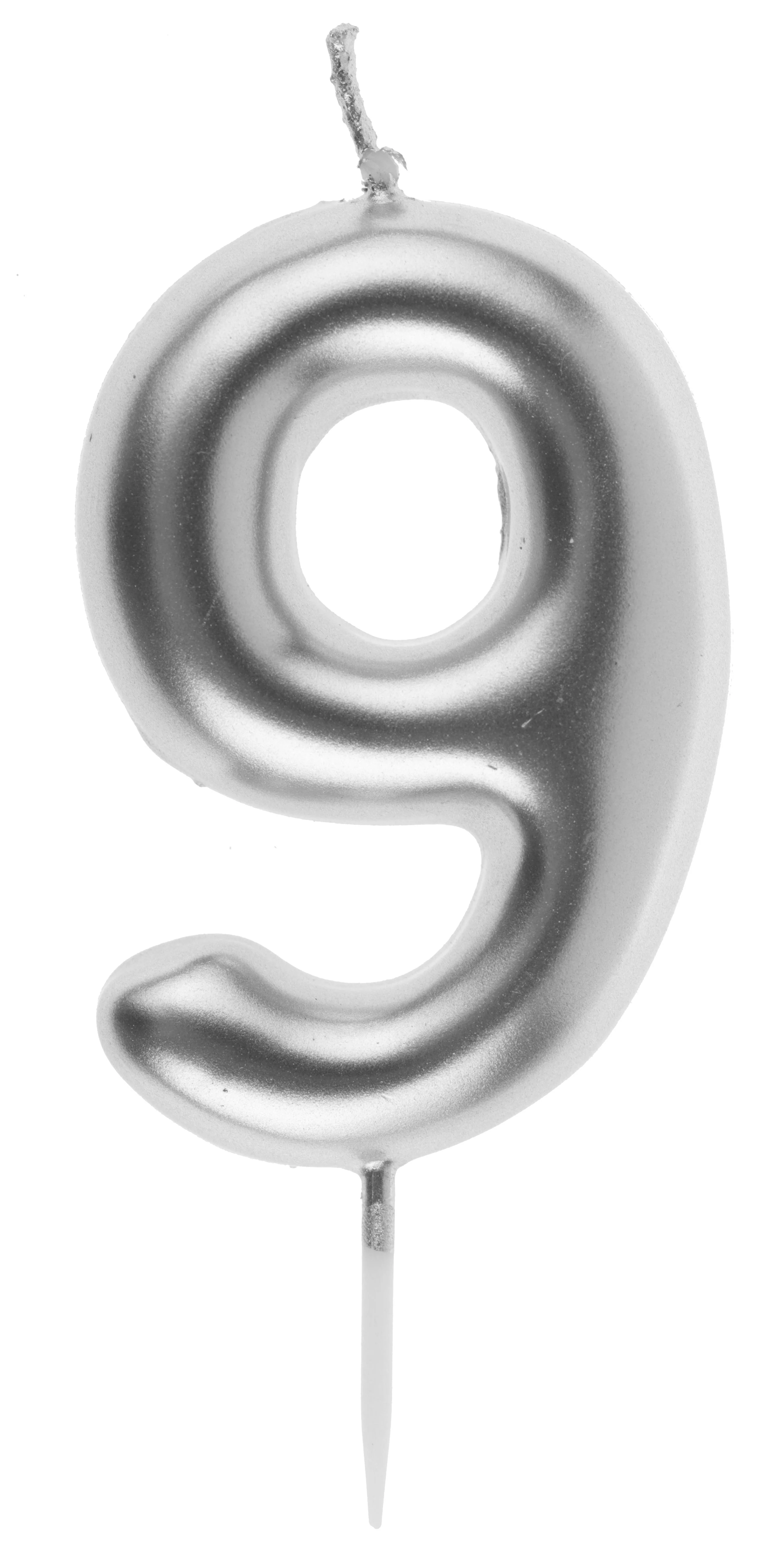 Elevate Your Celebration - Silver Birthday Candle for Extravagant Event Aesthetics