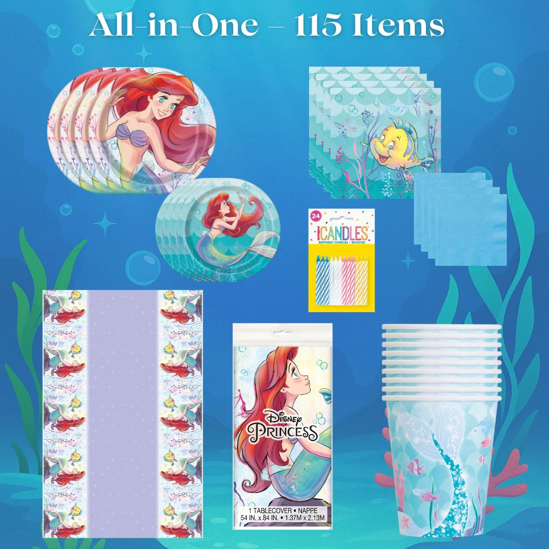 Little Mermaid Party Bundle - Official Supplies for Effortless Fun!
