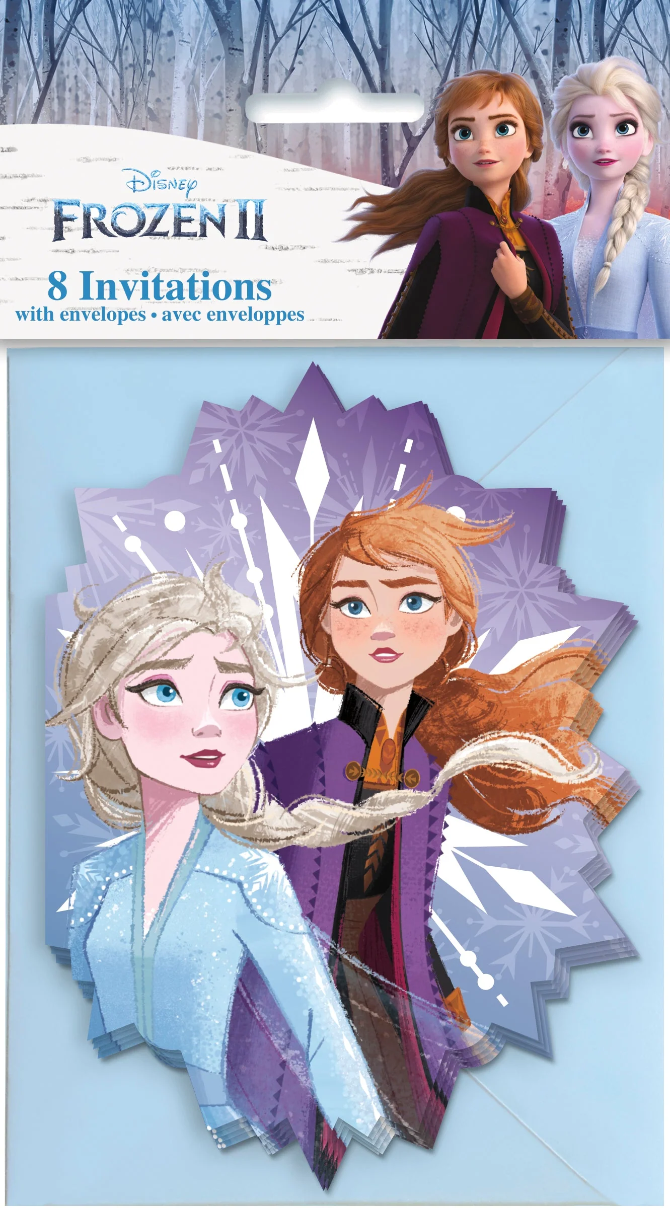 Frozen Birthday Party Invitations (8 Pack) �C Princess Elsa & Anna Theme
