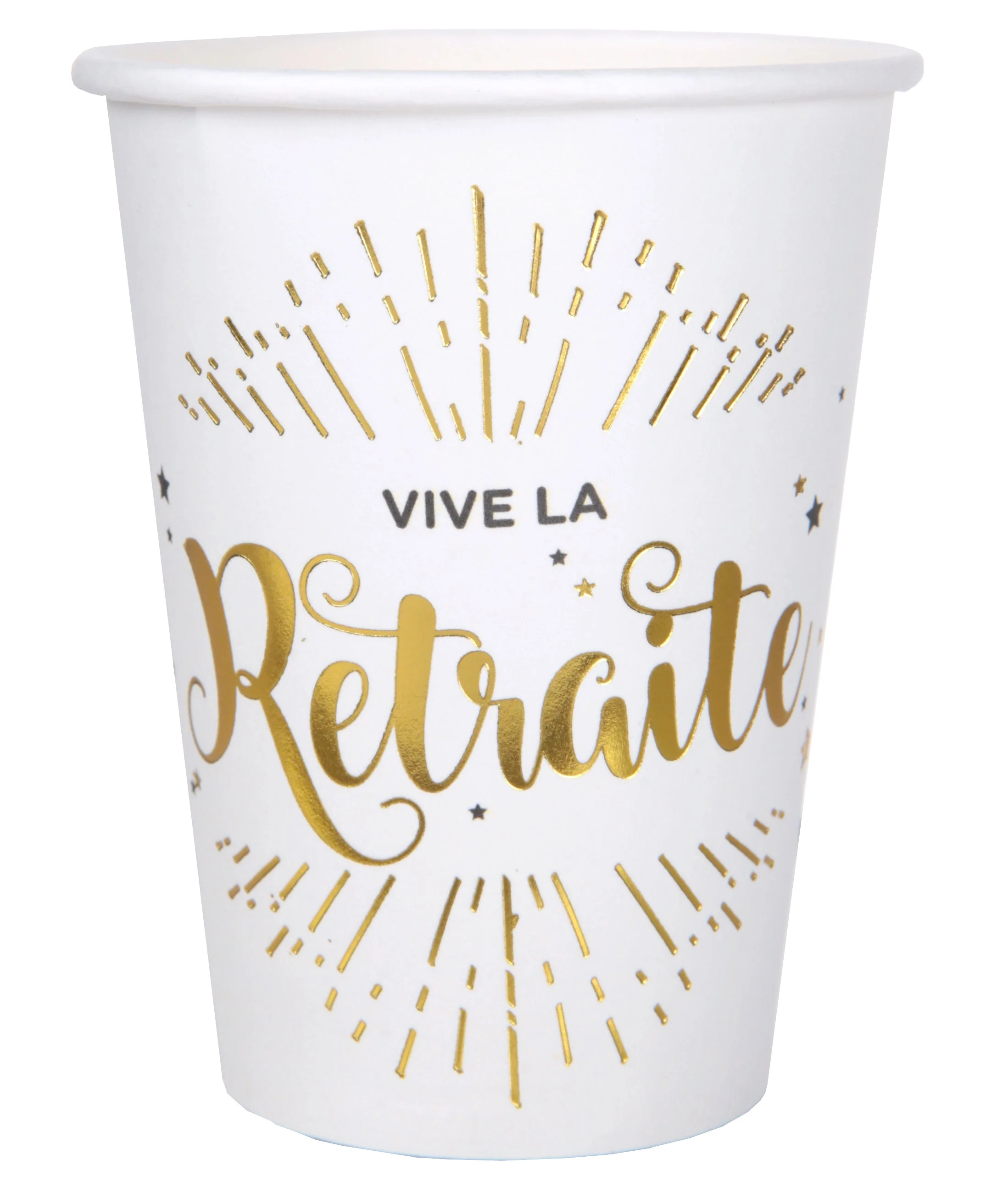 Elegant Retirement Bash - Premium Party Supplies Paper Cups Elevating Mood & Style