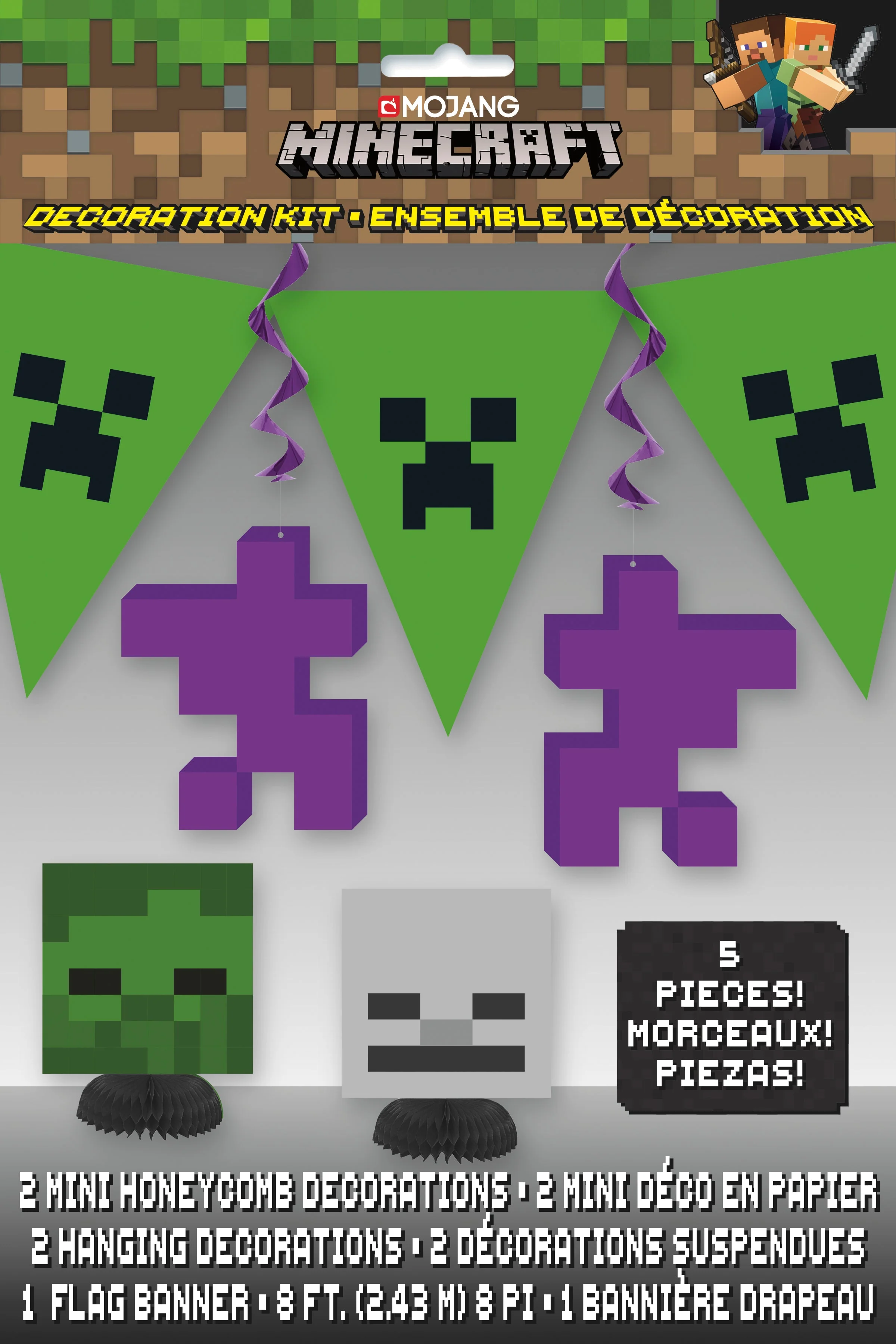 Minecraft Party Decoration Kit - Quick Setup - Affordable Fun For Ages 5+