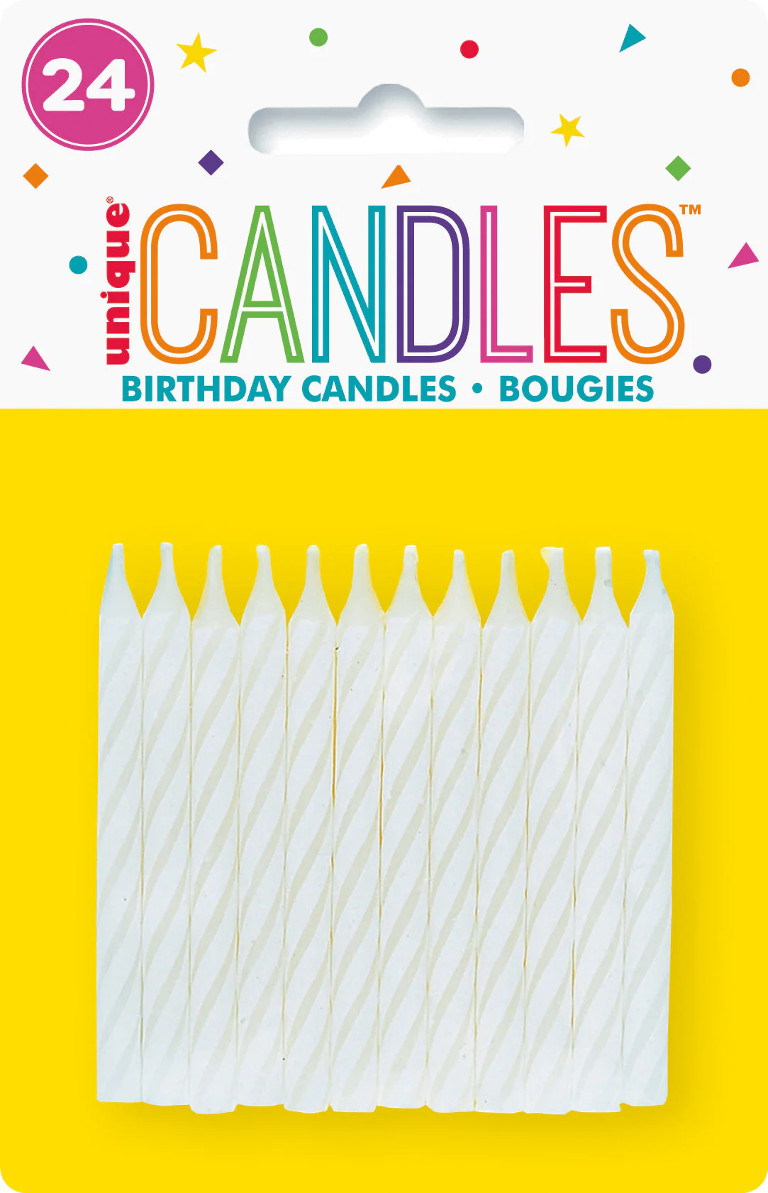 Solid White Birthday Candles - Affordable, Coordinated Party Essentials