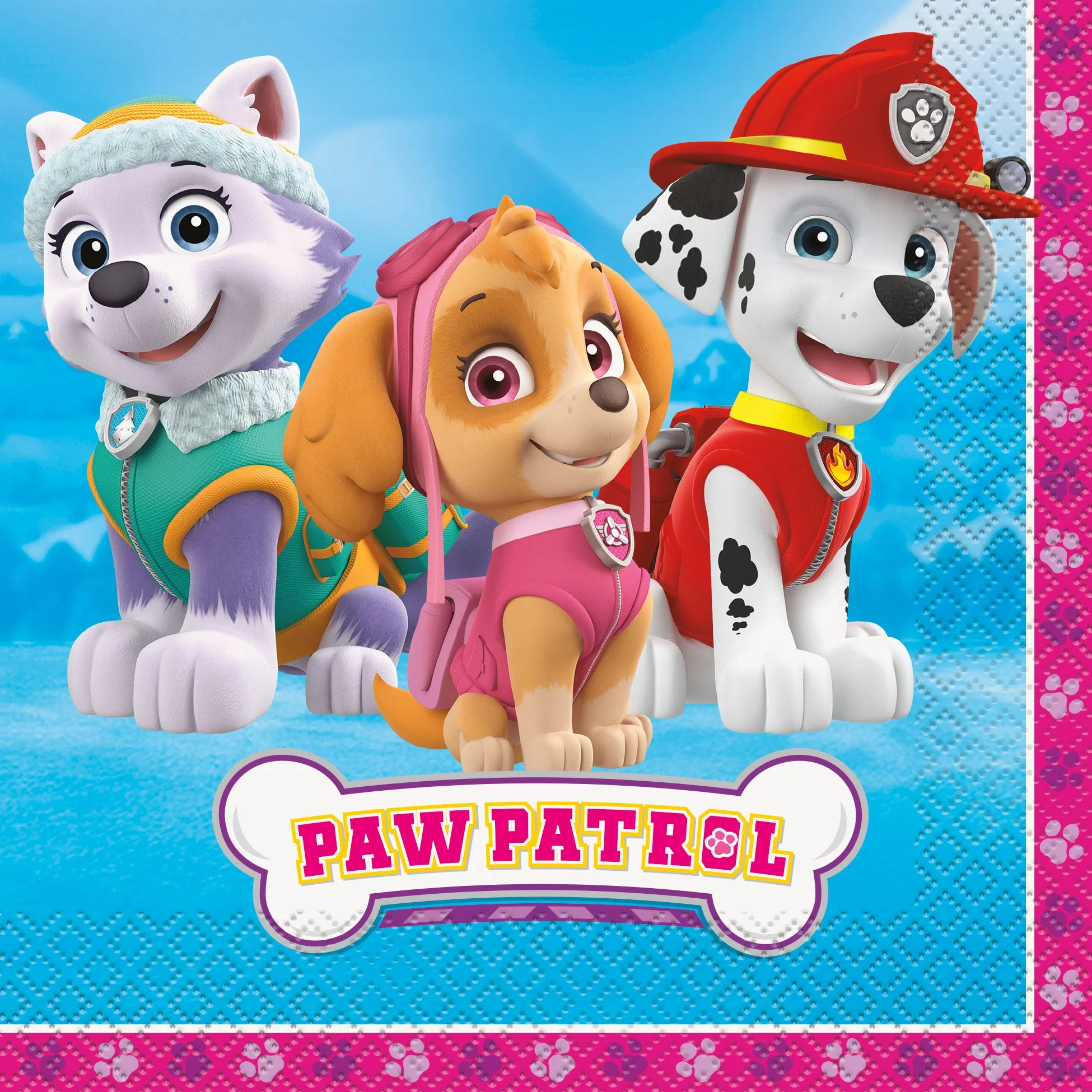 Affordable 16-Pack Skye Paw Patrol Luncheon Napkins for Fun-filled Birthday Parties