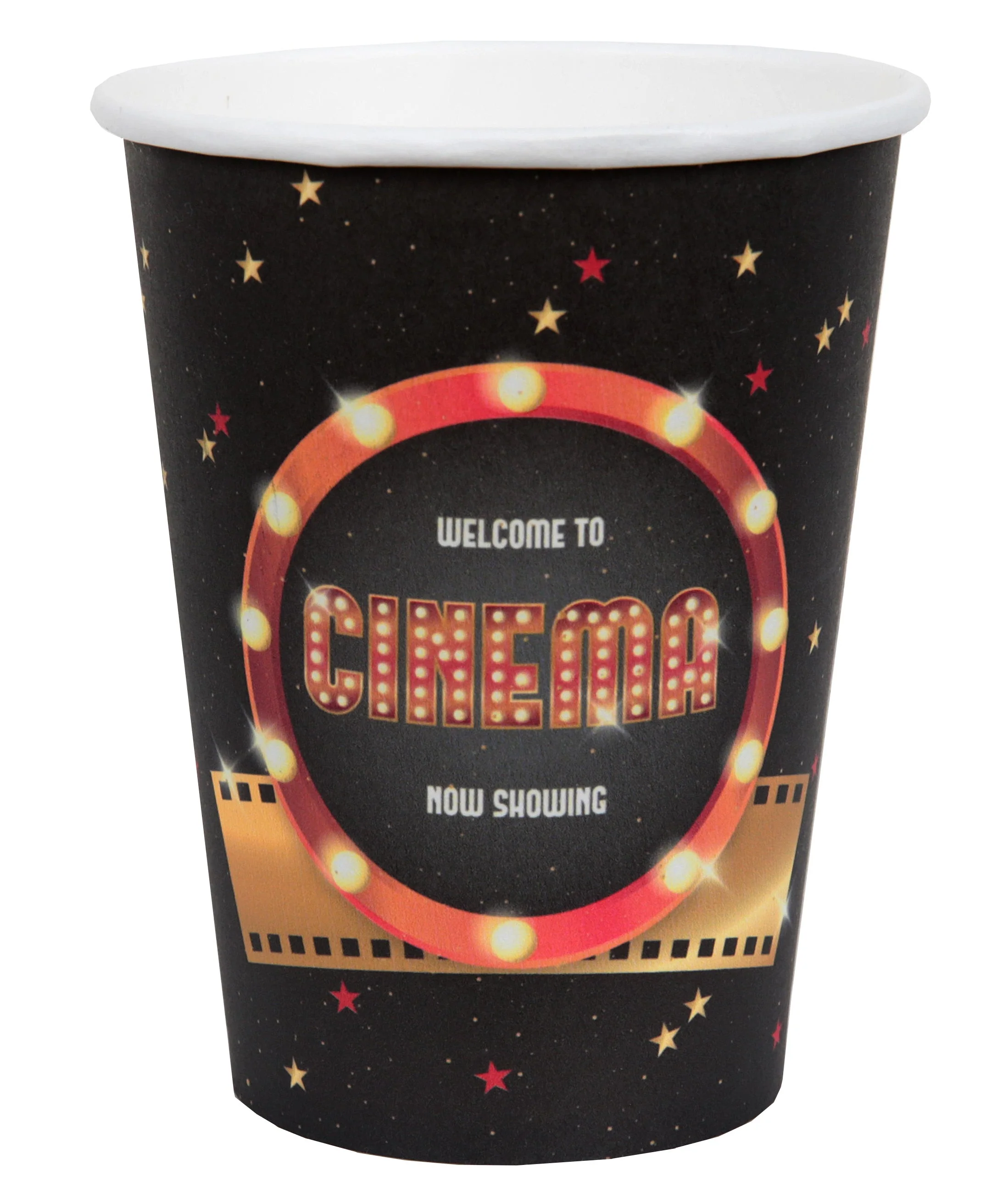 Stylish Hollywood Themed Paper Cups - Perfect Touch for Elegant Birthday Celebrations