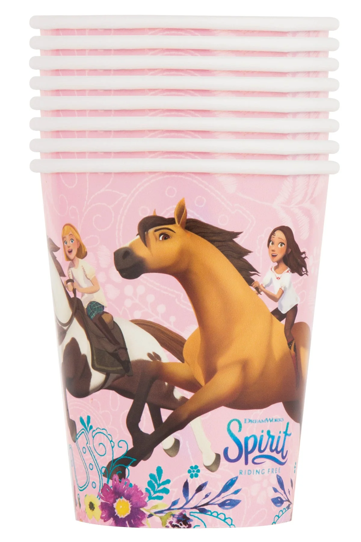 Spirit Riding Free Paper Cup (8) - Saddle up for an Adventure with Spirit and Friends!