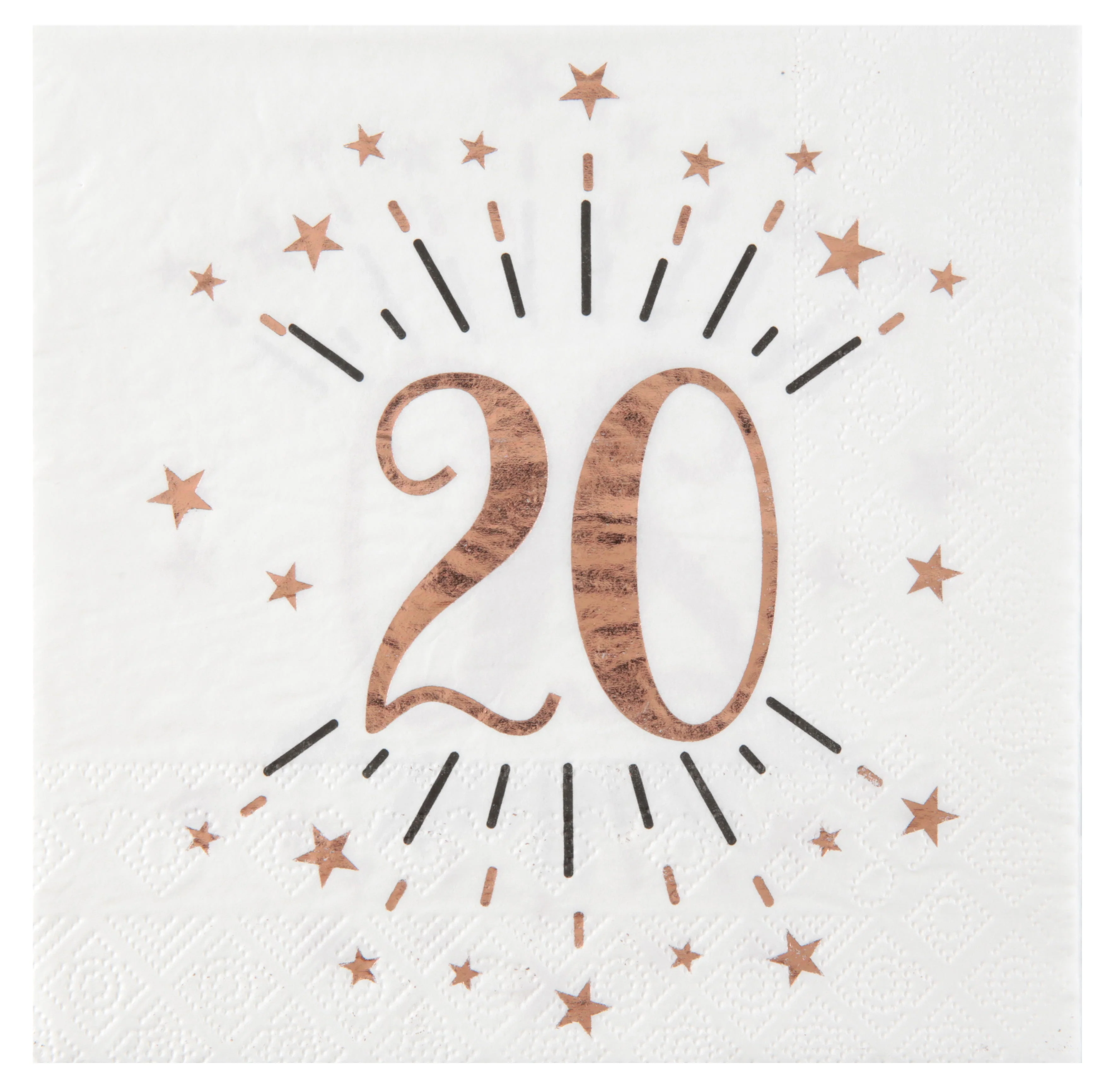 Premium 20th Birthday Lunch Napkins - Elegant and Stylish Party Must-Have