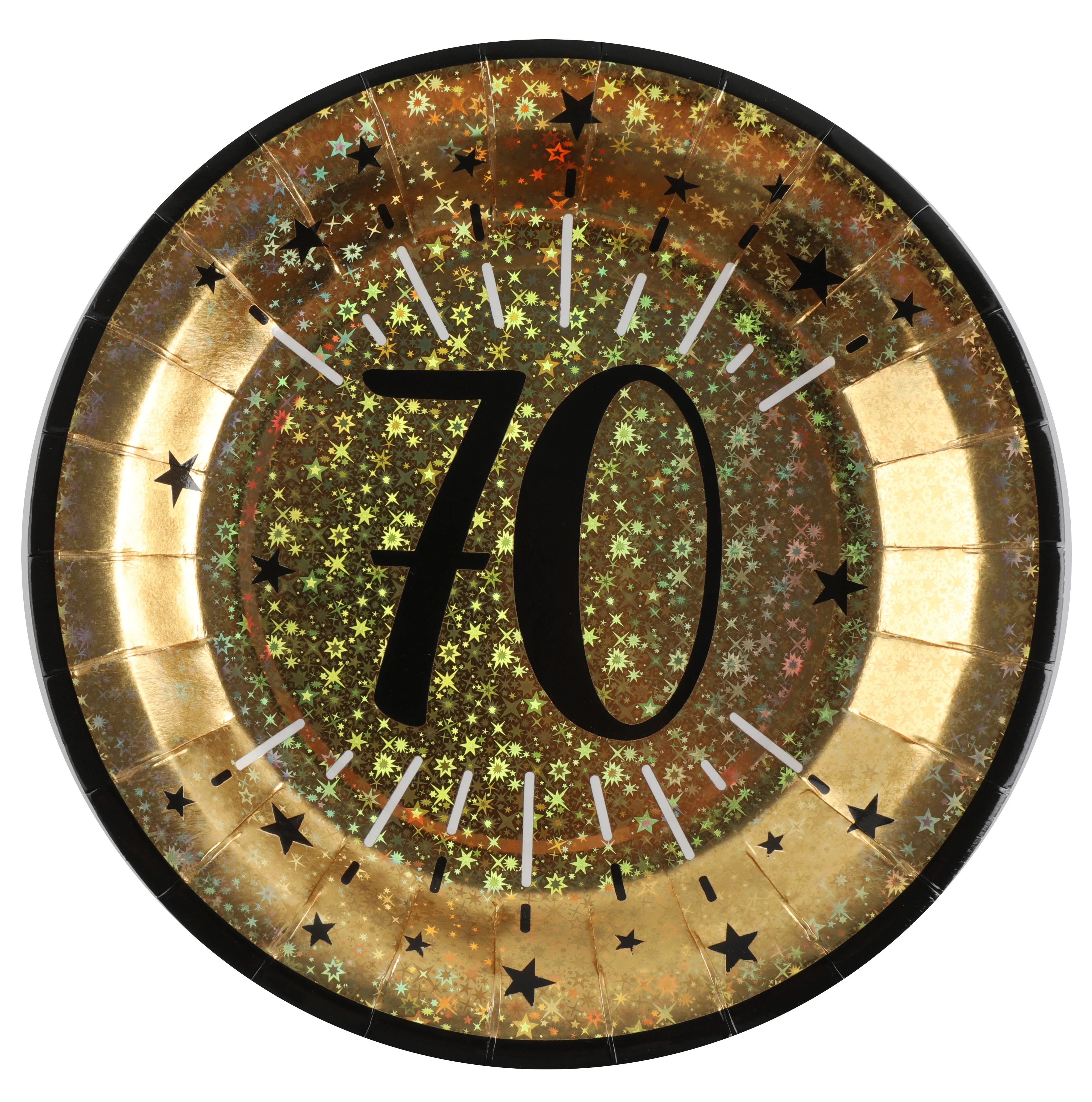 Stylish & Elegant 70th Birthday Gold Dinner Plates - Make Celebrations Shine!