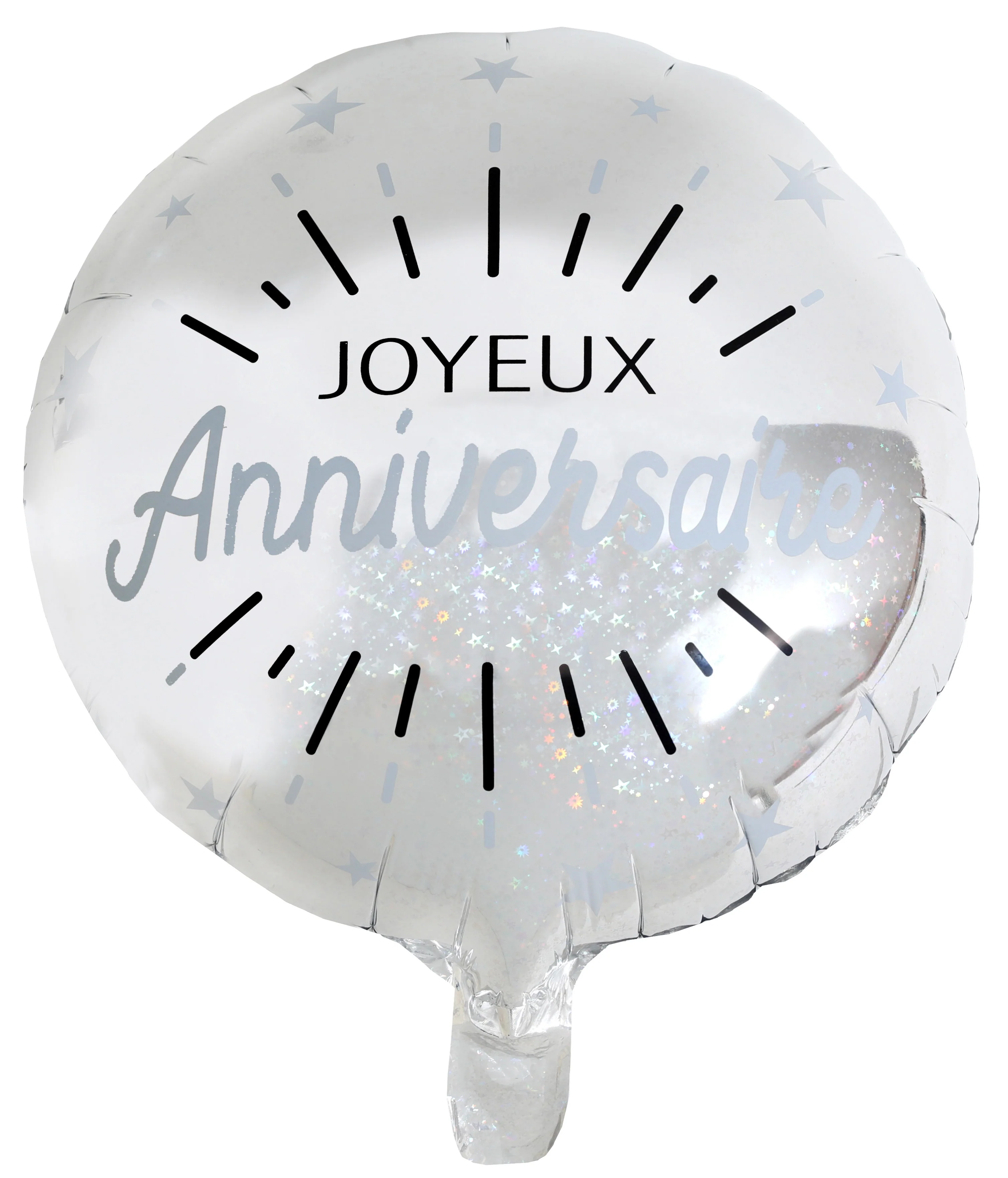 Elegant Foil Balloon - Dazzling Silver Birthday Decor, Float Longer, 17.5in.