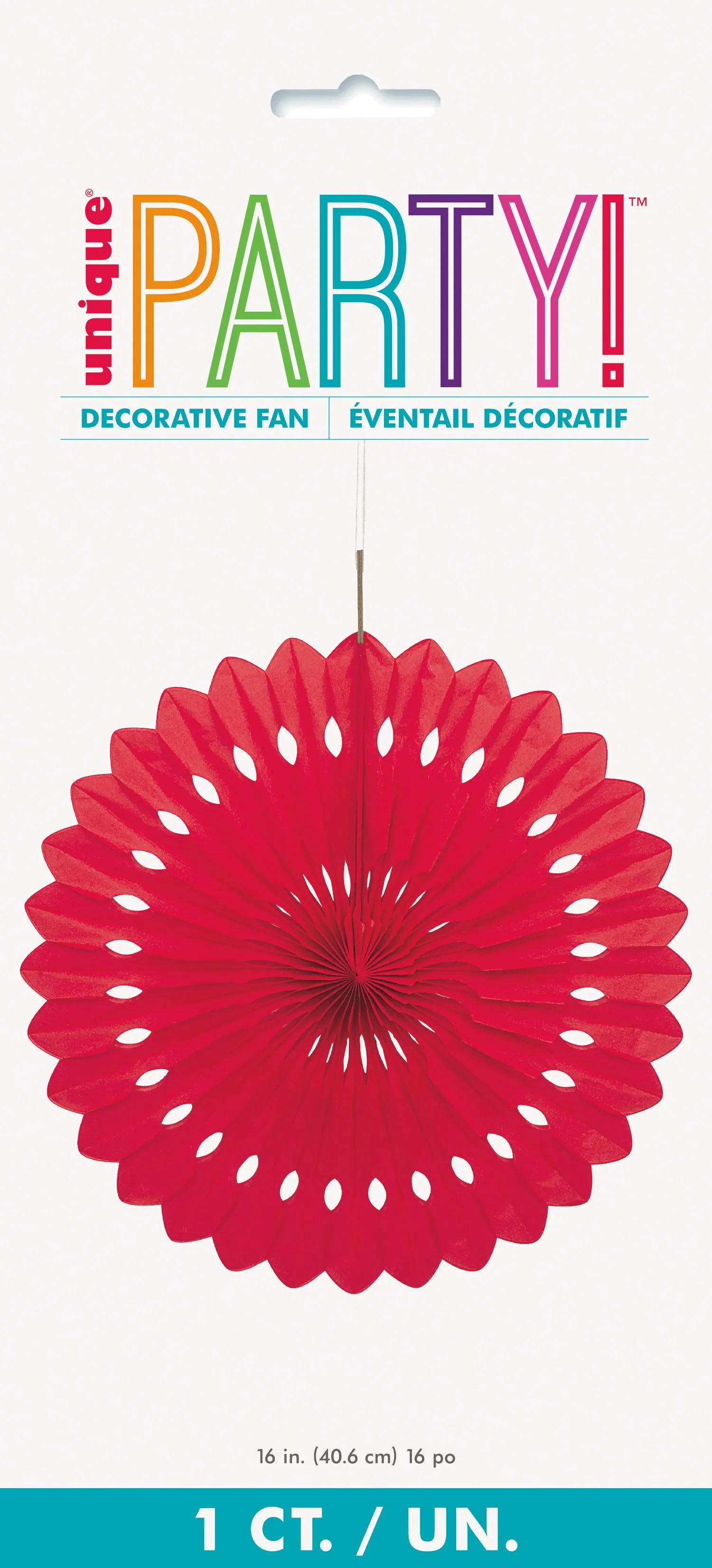 Ruby Red Tissue Paper Fan - Effortless Party Decor, Affordable Elegance!