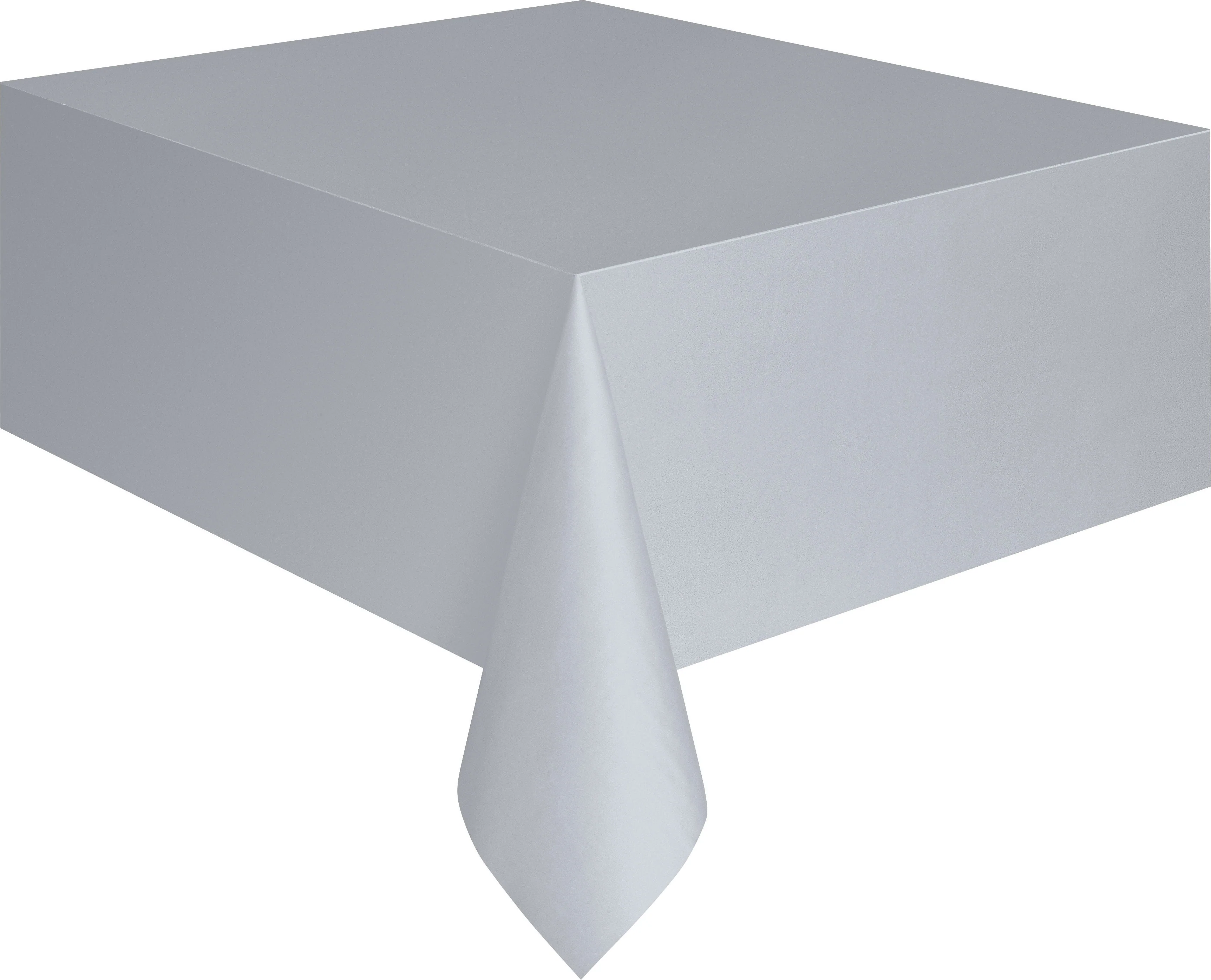 Elegant Silver Solid Tablecloth - Affordable Party Theme Perfection!