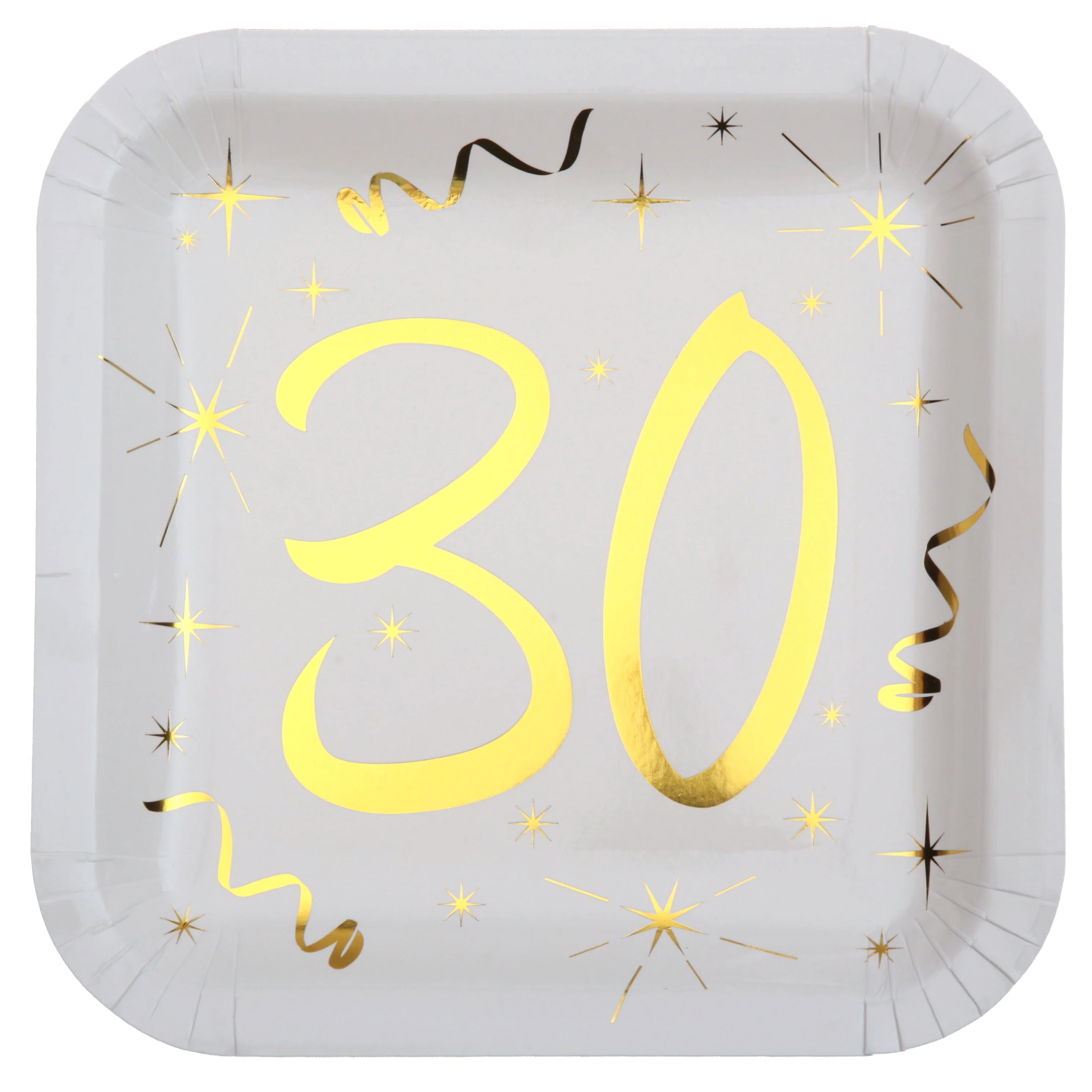 30th Birthday Elegance: Gold Dinner Plates for Chic, Trend-Setting Celebrations