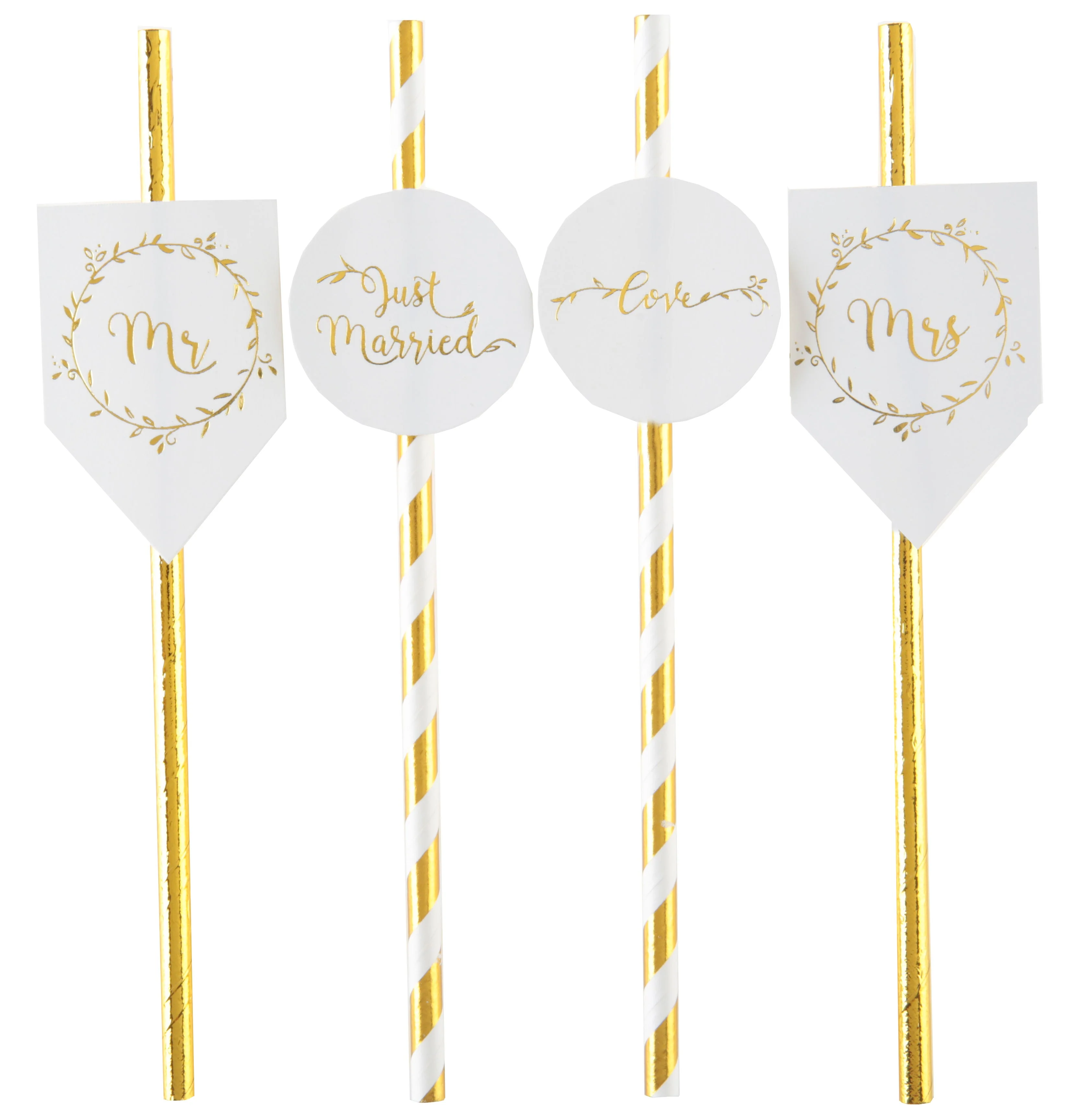Luxury Gold Wedding Straws - Elevate Your Celebration with Elegant Aesthetics