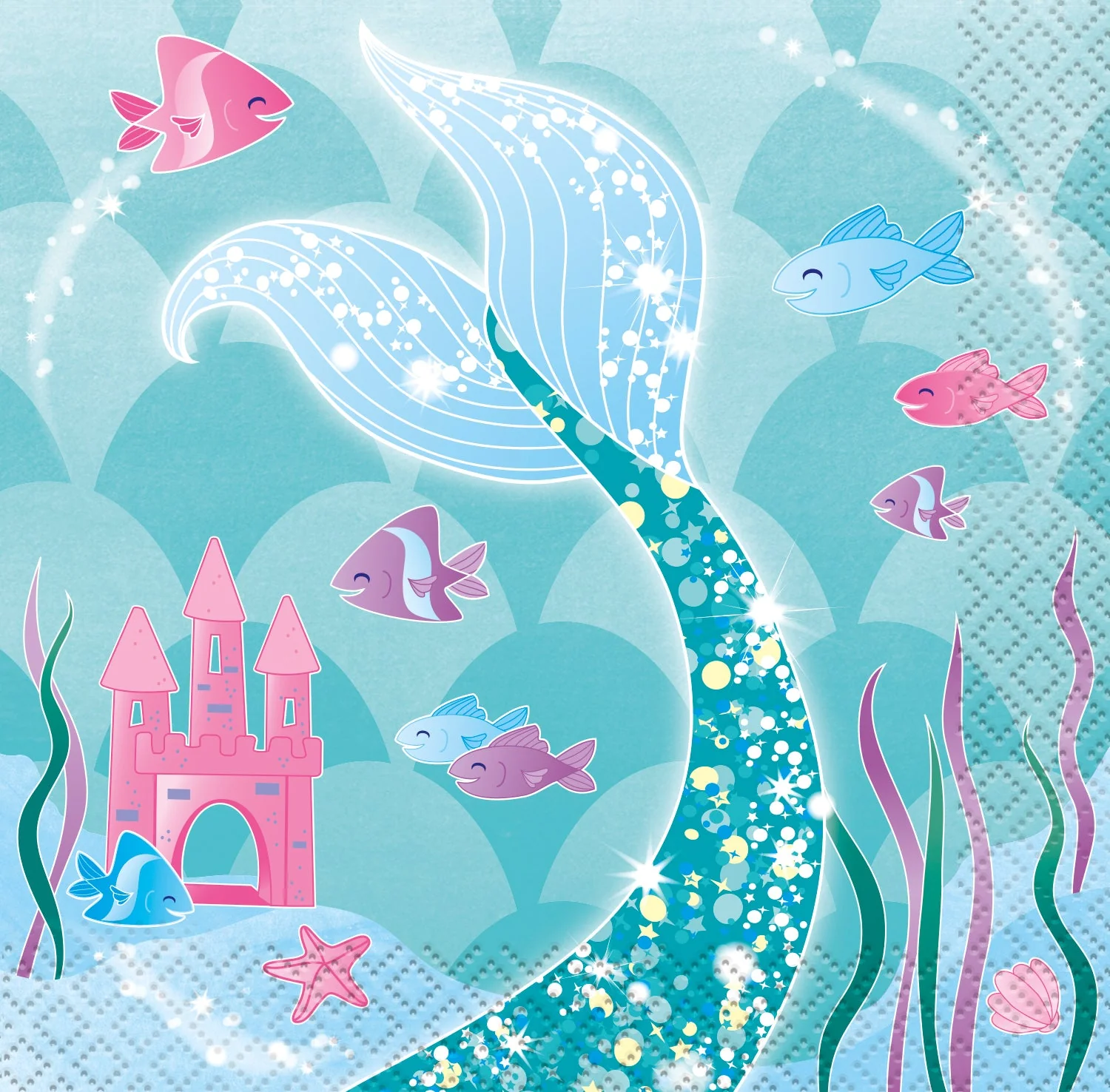 Mermaid Beverage Napkins - Celebrate in Style with Coordinated Themes!