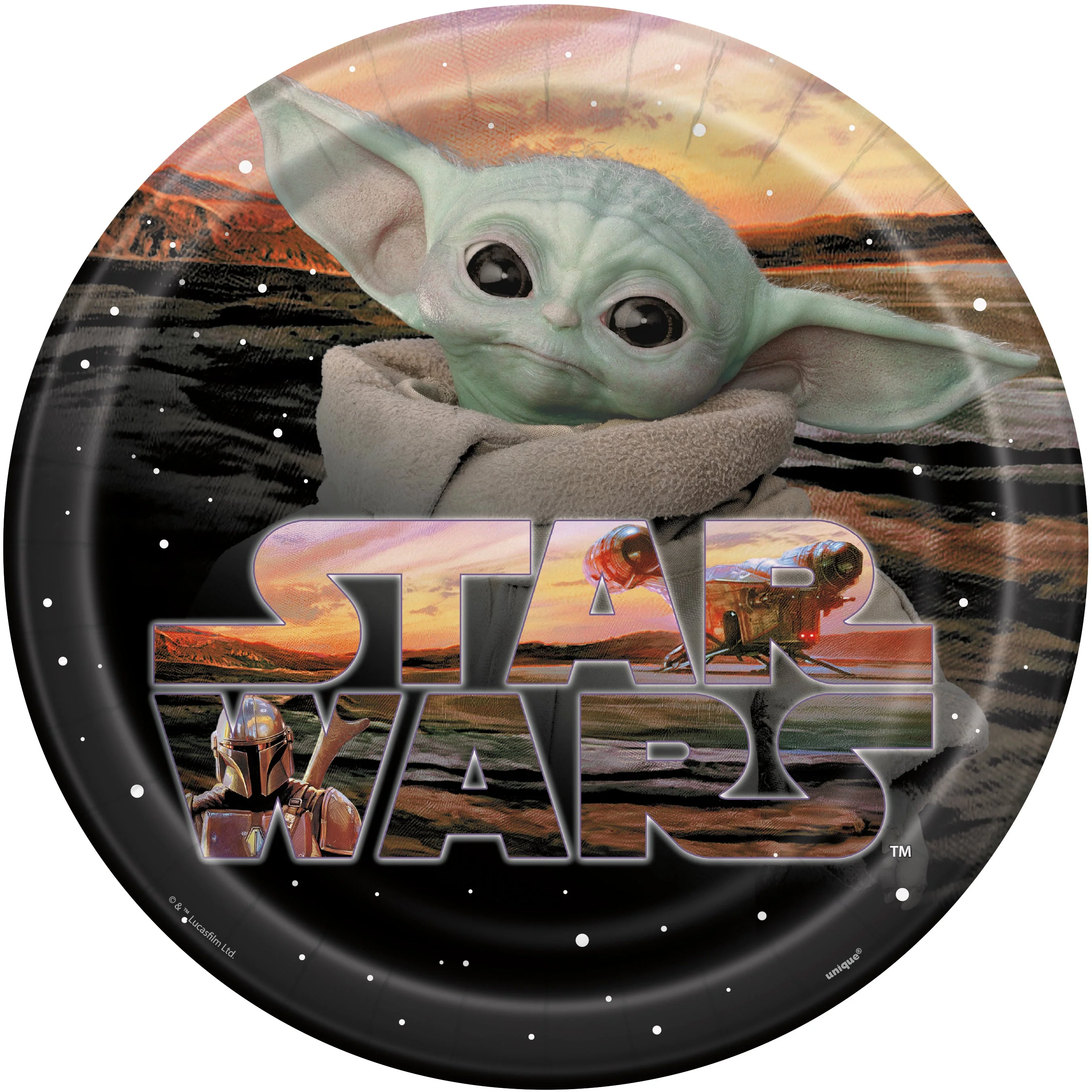 Unleash the Force with Mandalorian The Child Dinner Plates: The Perfect Plates for a Star Wars Adventure!