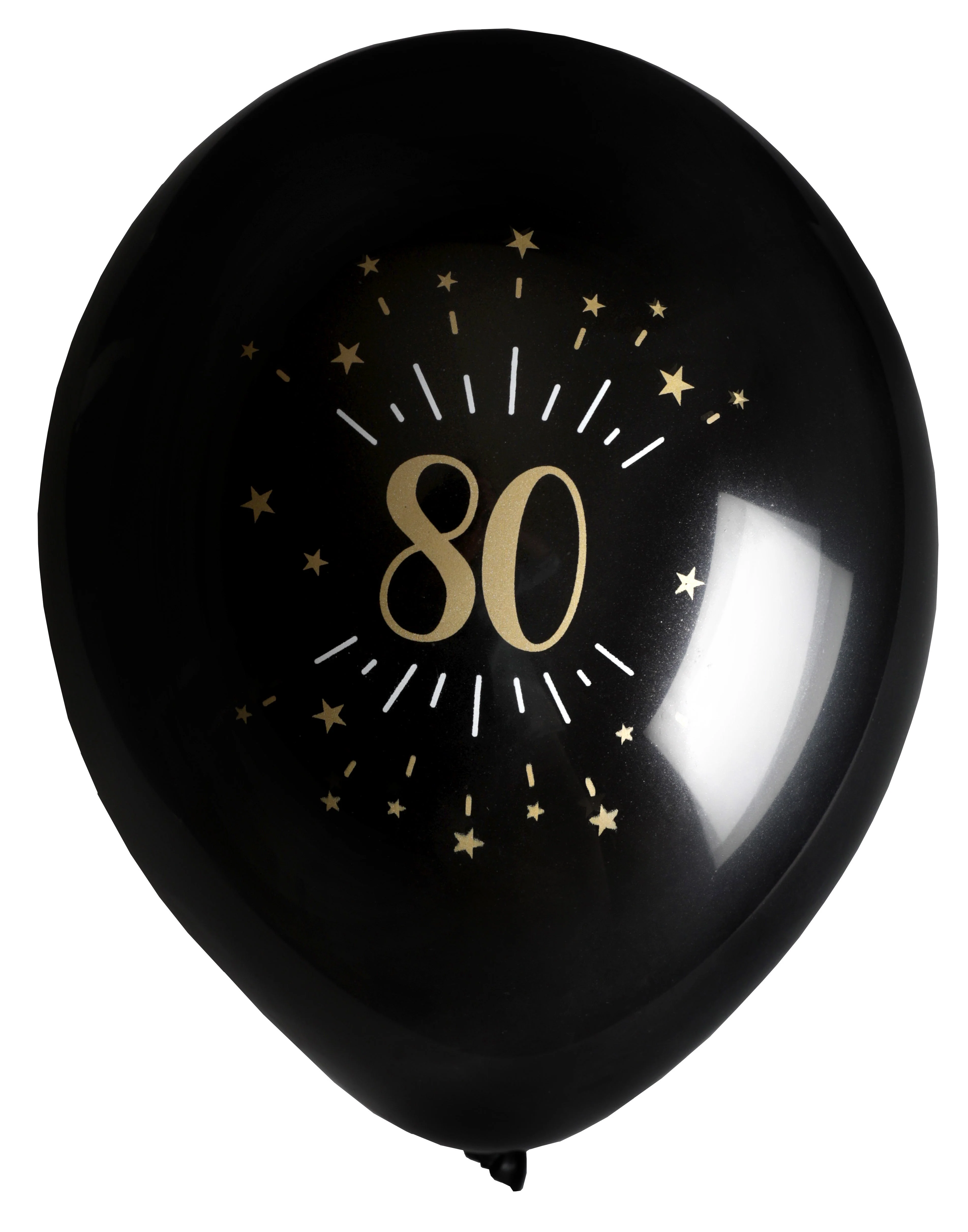 80th Birthday Bash Eco-friendly Latex Balloons - Vibrant Gold, Assorted, Durable