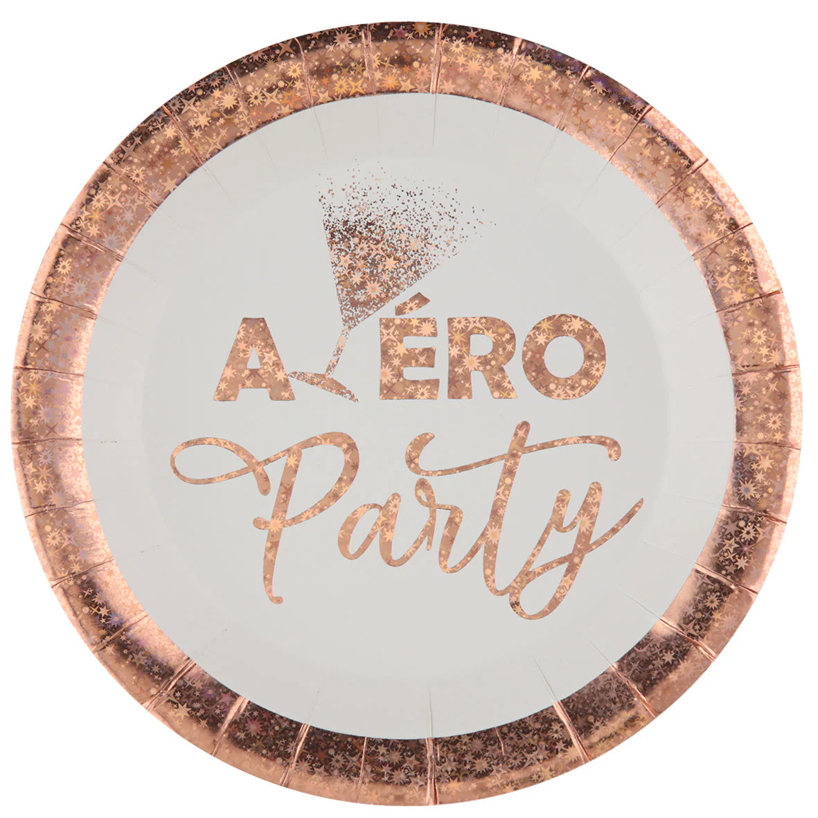 Stylish Apero-Themed White Dinner Plates - Elevate Your Party with Elegance