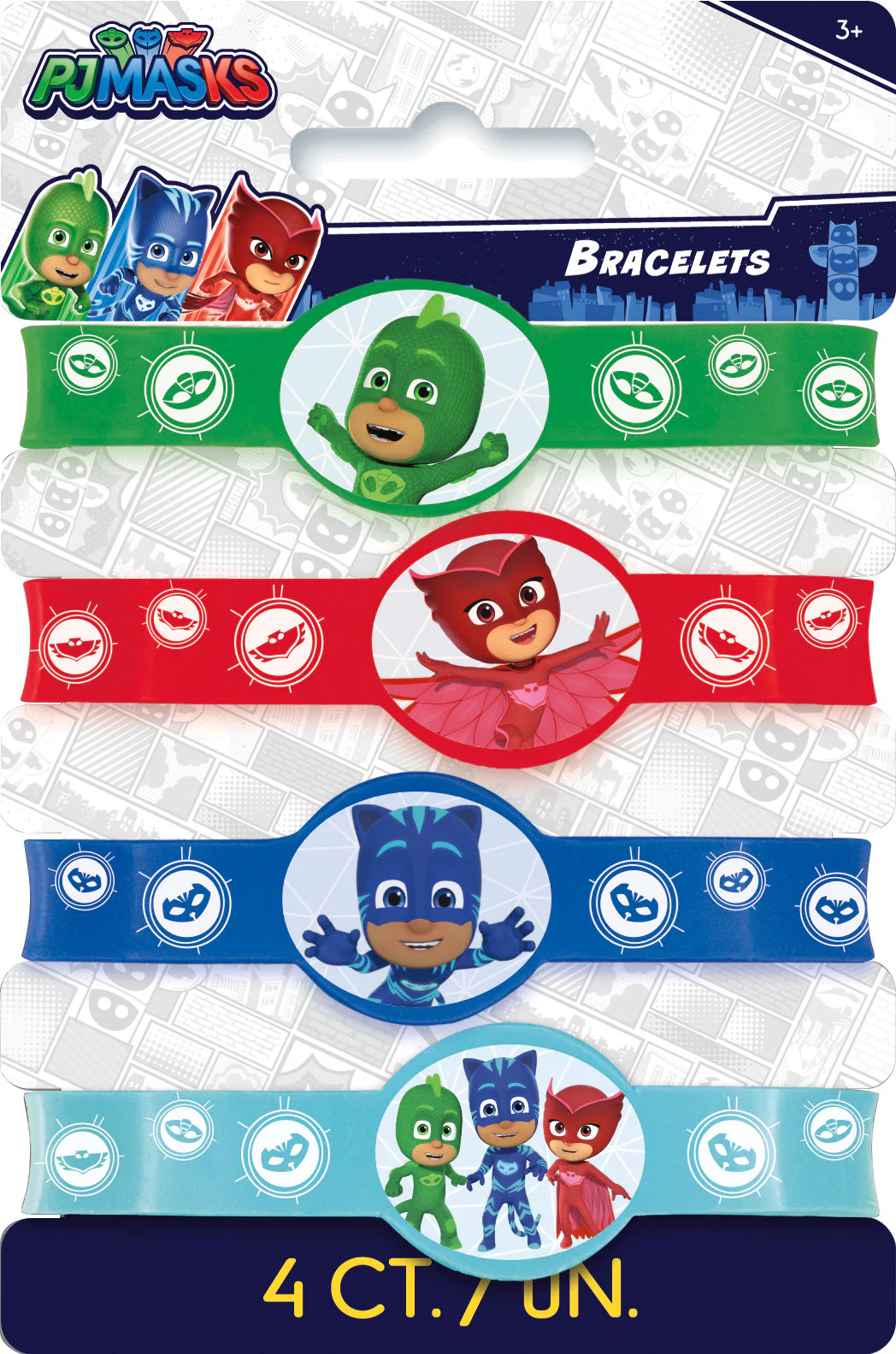 PJ Masks Party-time Bracelets (4-pack) - Perfect Party Favor!