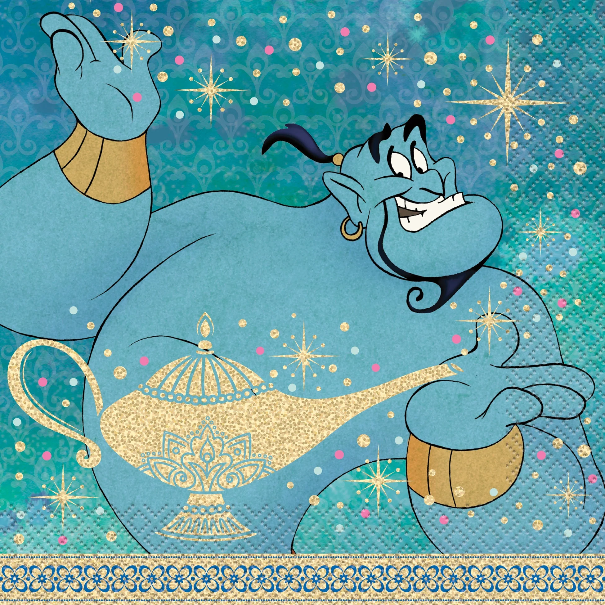 Embark on a Magical Journey with Aladdin Lunch Napkins - A Feast Fit for a Sultan!
