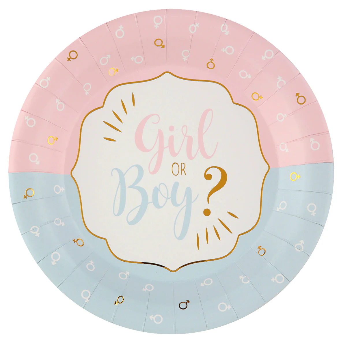 Gender Reveal Party-Worthy Multicolor Dinner Plates - Turn Heads with Stylish Elegance!