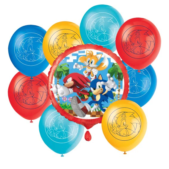 Sonic Party Bundle: Foil & Latex Balloons - Joy in Every Box!