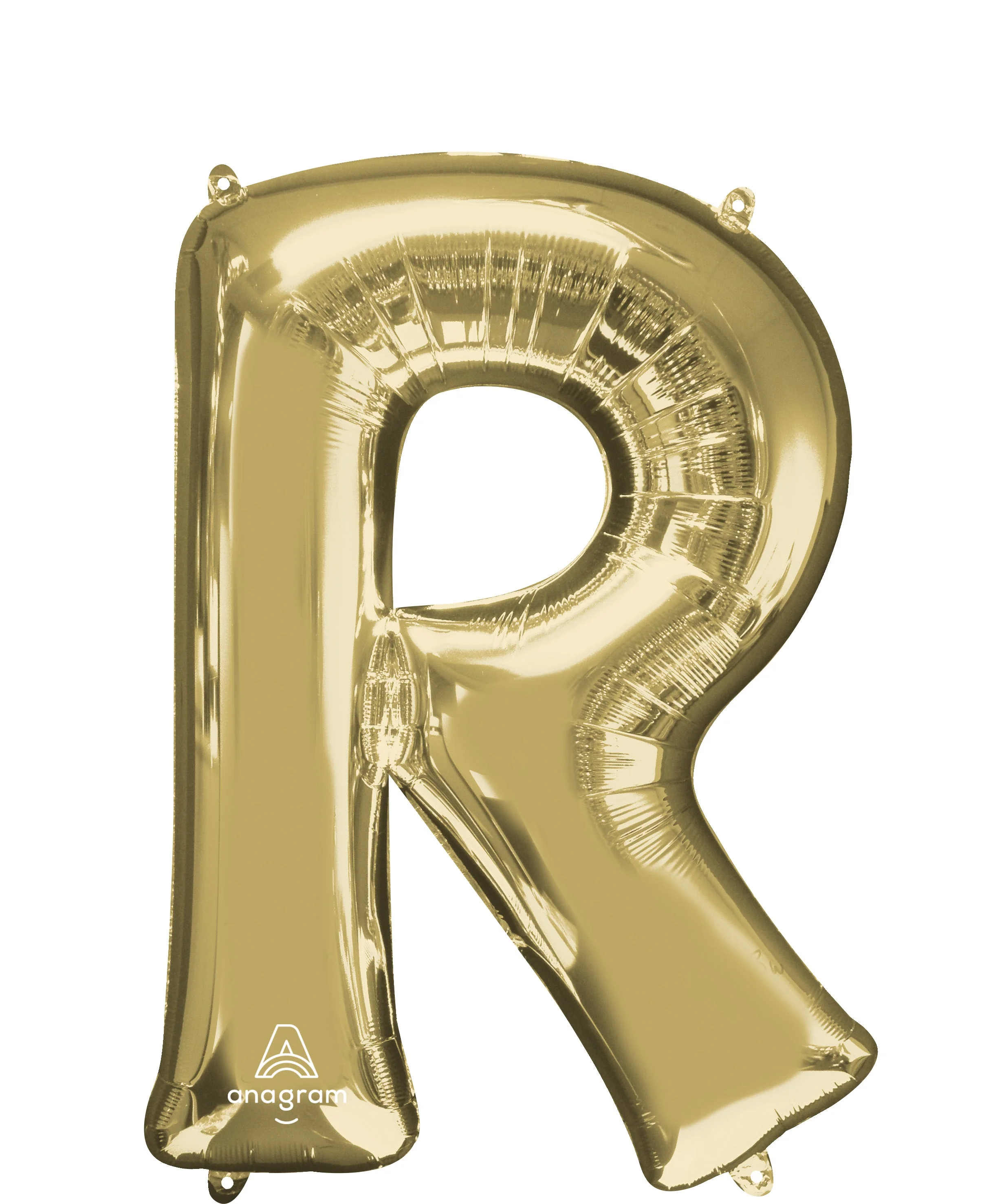 SuperShape White Gold Letter R Foil Balloon - The Best Birthday Party Decoration with Extra Long Float Time!
