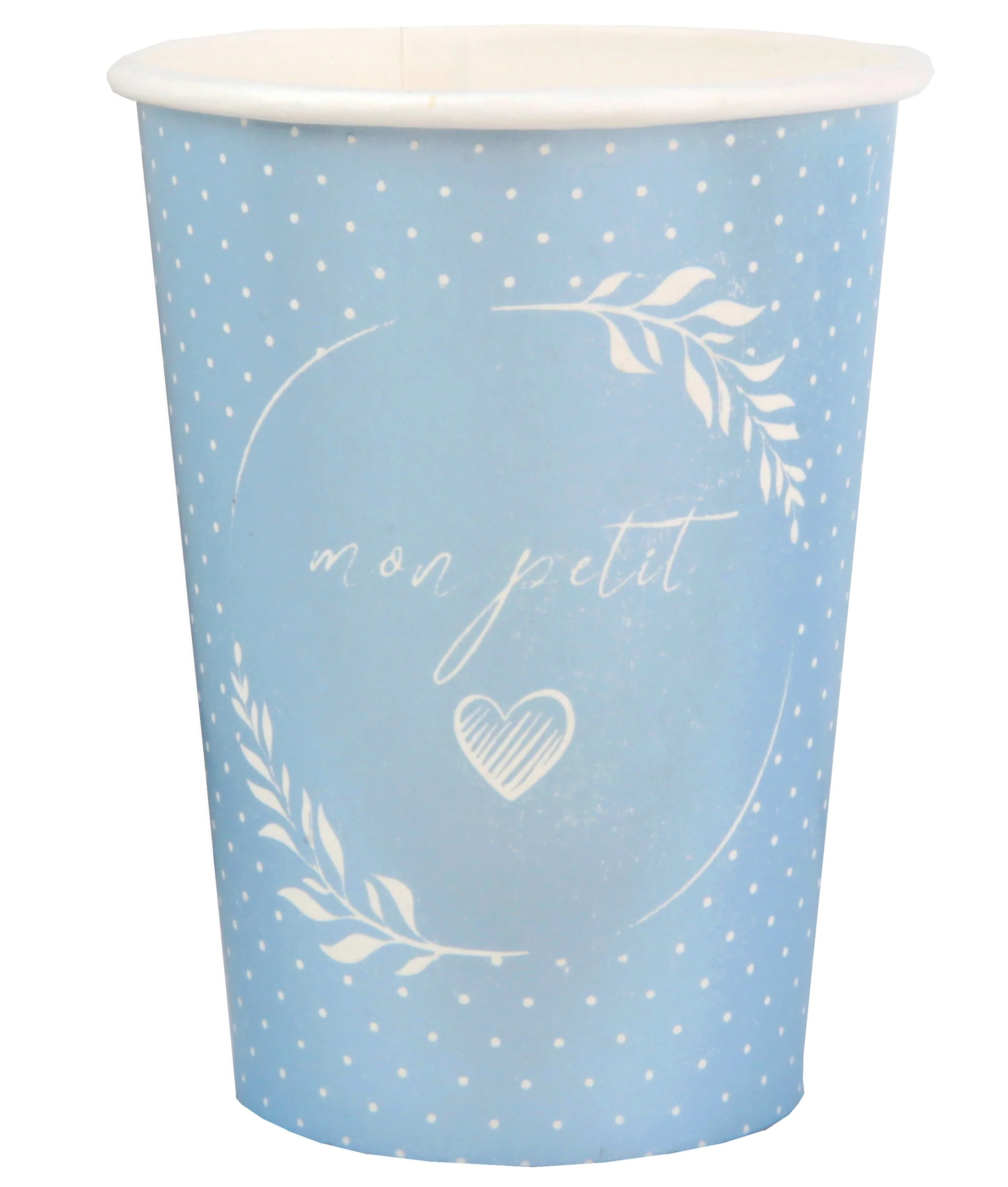 Elegant Baptism Party Supplies: Chic Sky Pearly Paper Cups for Memorable Celebrations