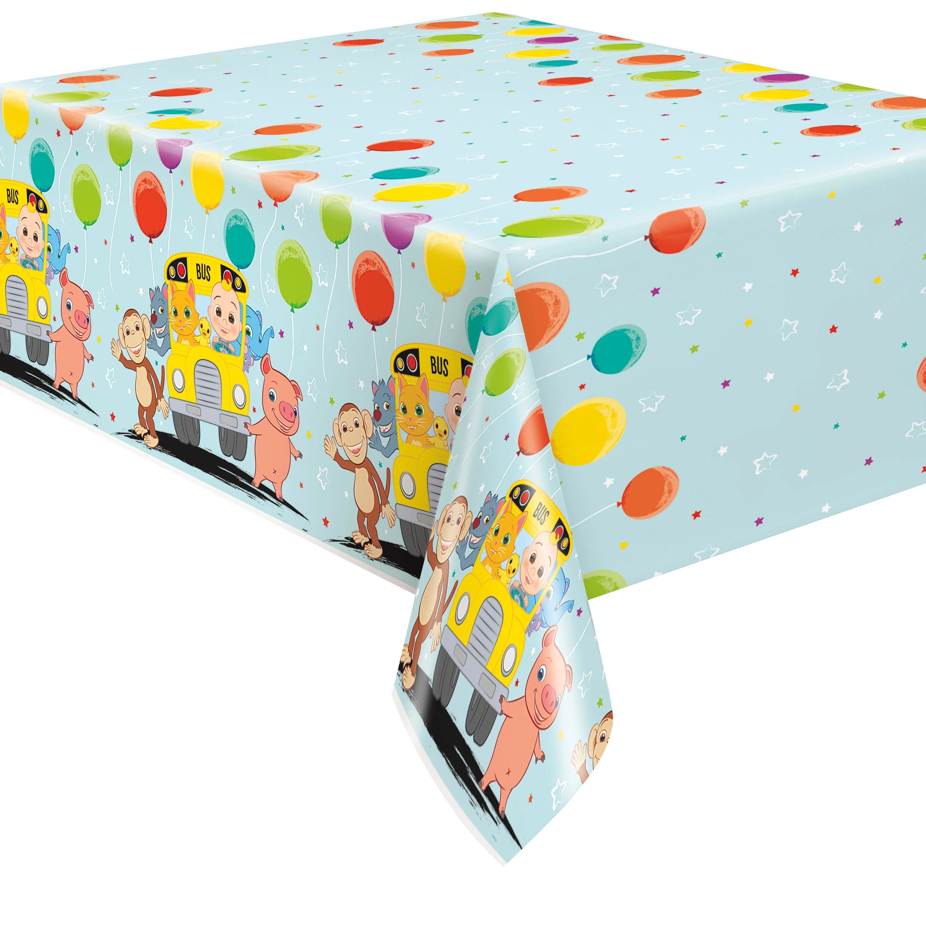 CocoMelon Party Bundle: Tablecloth & Stickers | Effortless Fun!