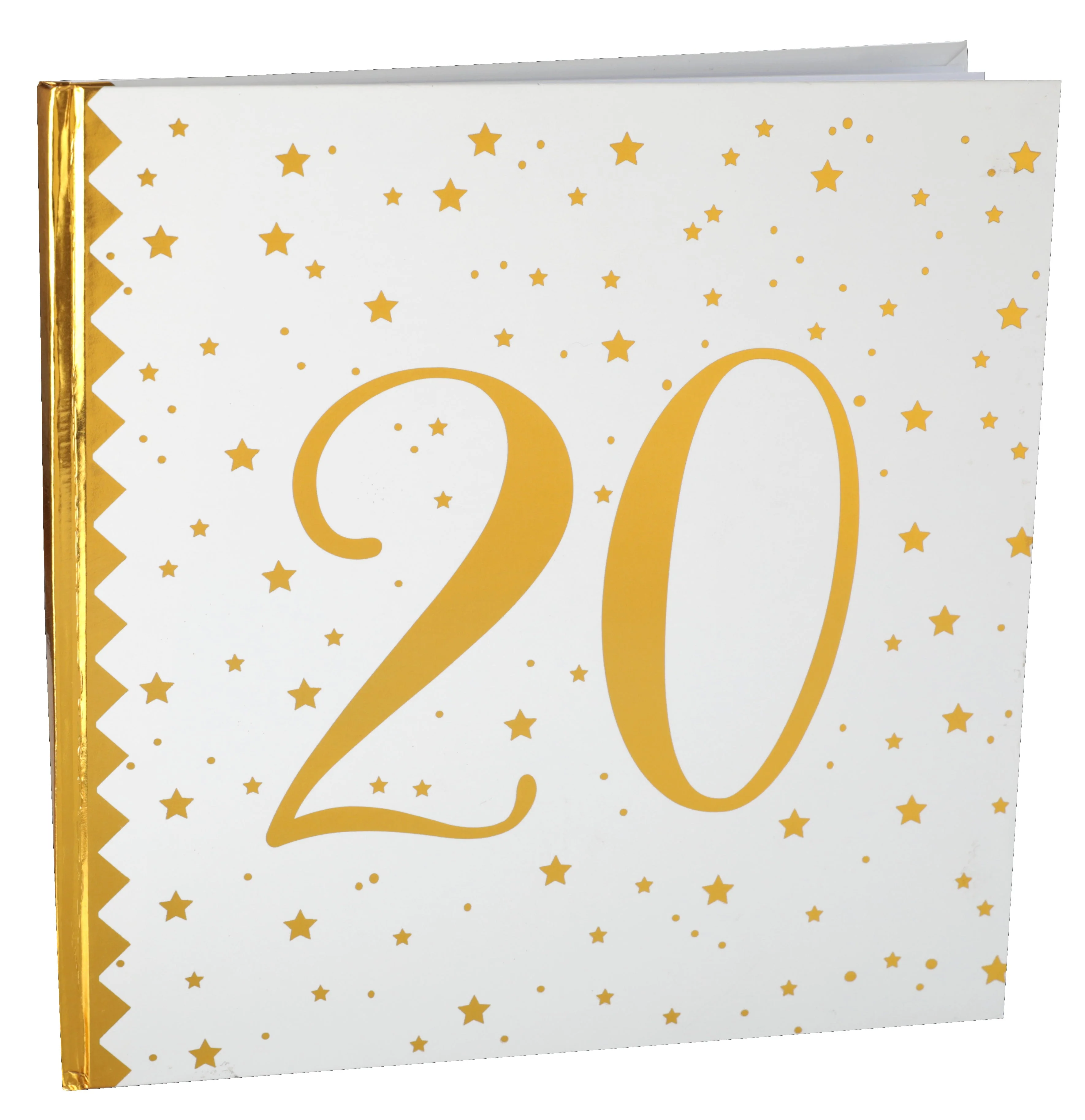 Stylish Gold Metallic 20th Birthday Guestbook: A Trend-setting Party Essential!
