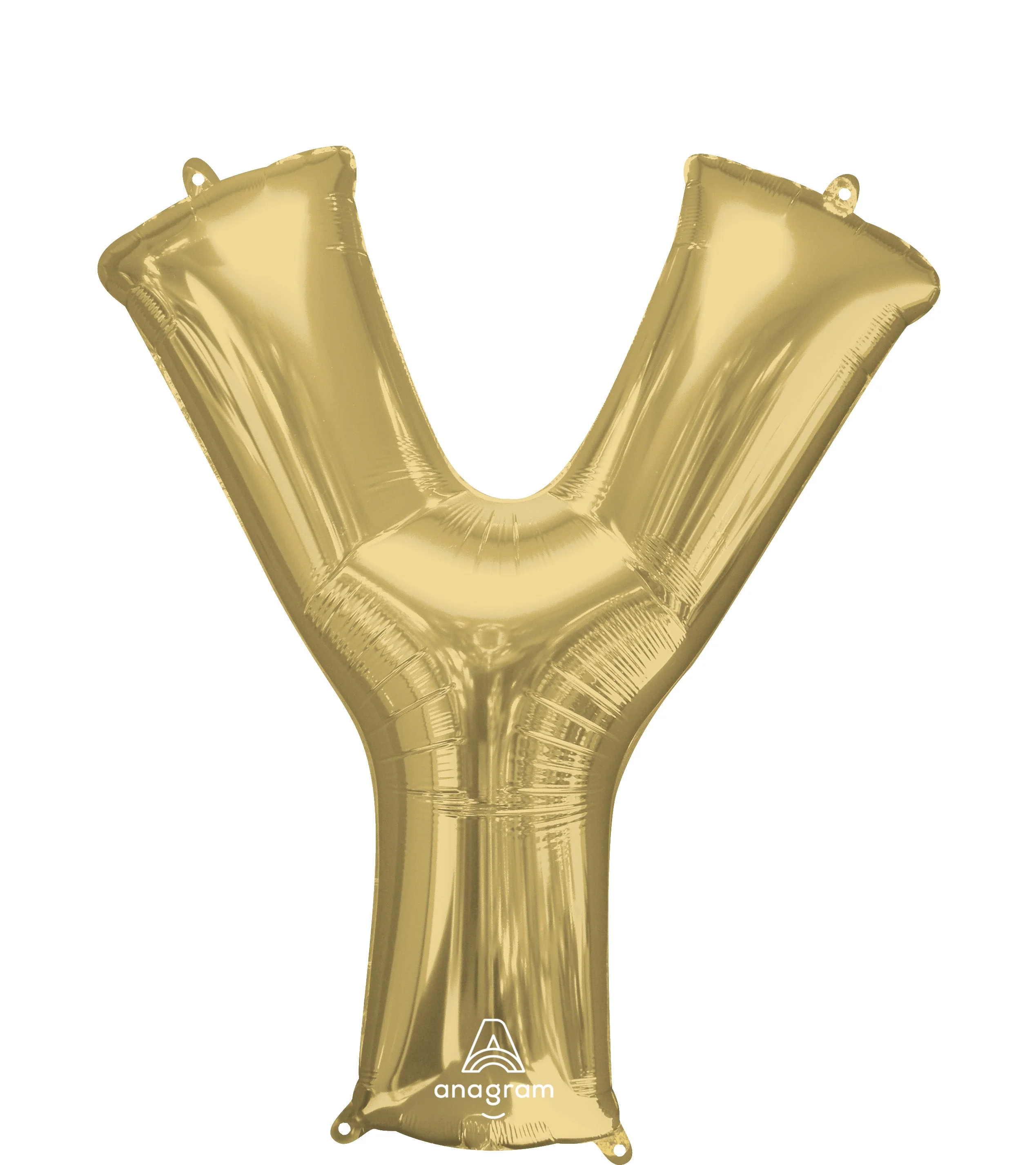 SuperShape White Gold Letter Y Foil Balloon - Superior Float for Party Decor