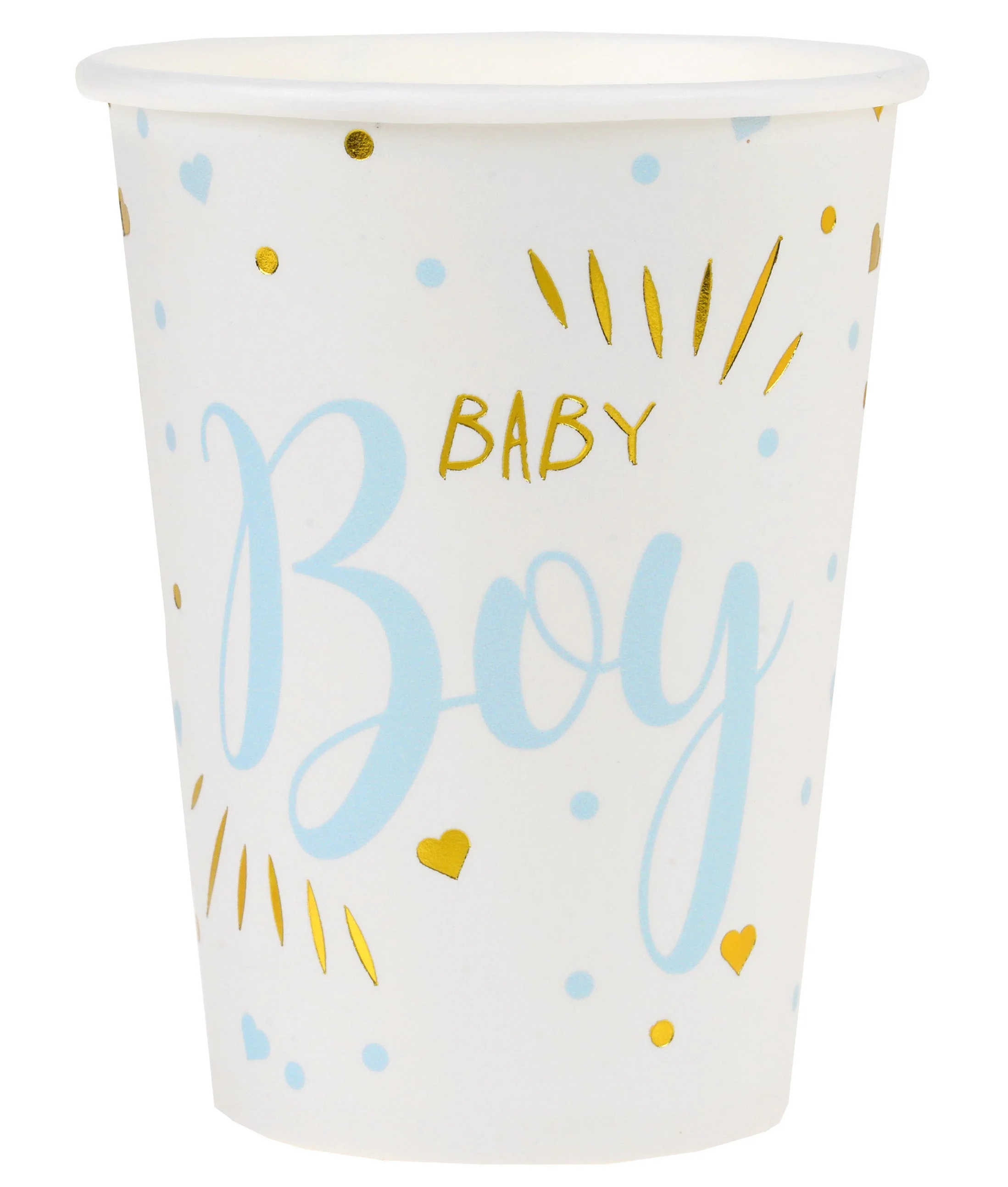 Elegant Sky Blue Paper Cups for Baby Shower - Stylish Party Supplies, Set of 10