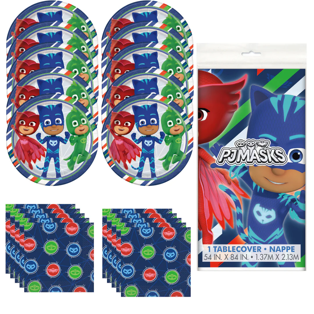 PJ Masks Party Supplies Bundle - Effortless Fun for Unforgettable Birthdays!