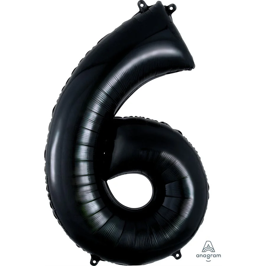 6 Black Foil Balloon - Superior Party D��cor for Birthdays, Unbeatable Longevity!