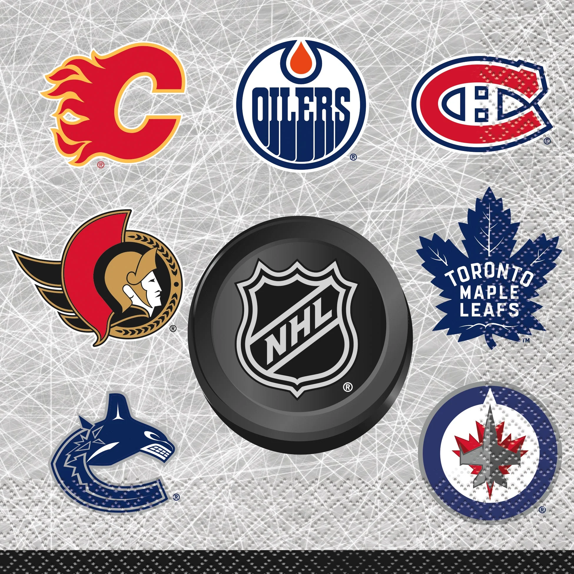Affordable NHL Themed Luncheon Napkins- Perfect for Birthday & Anniversary Parties!