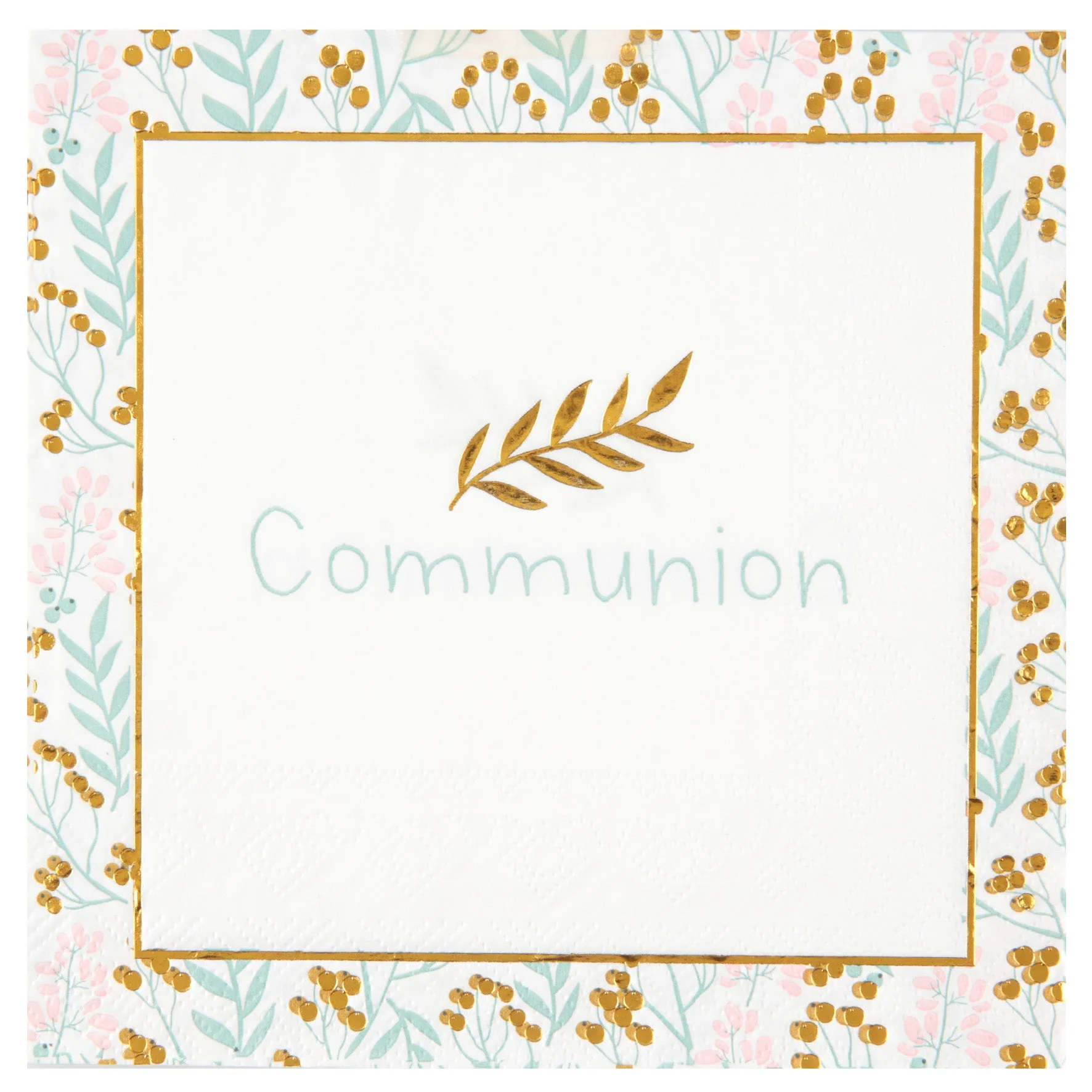 First Communion Elegant Lunch Napkins - Stylish Party Supplies for Memorable Celebrations