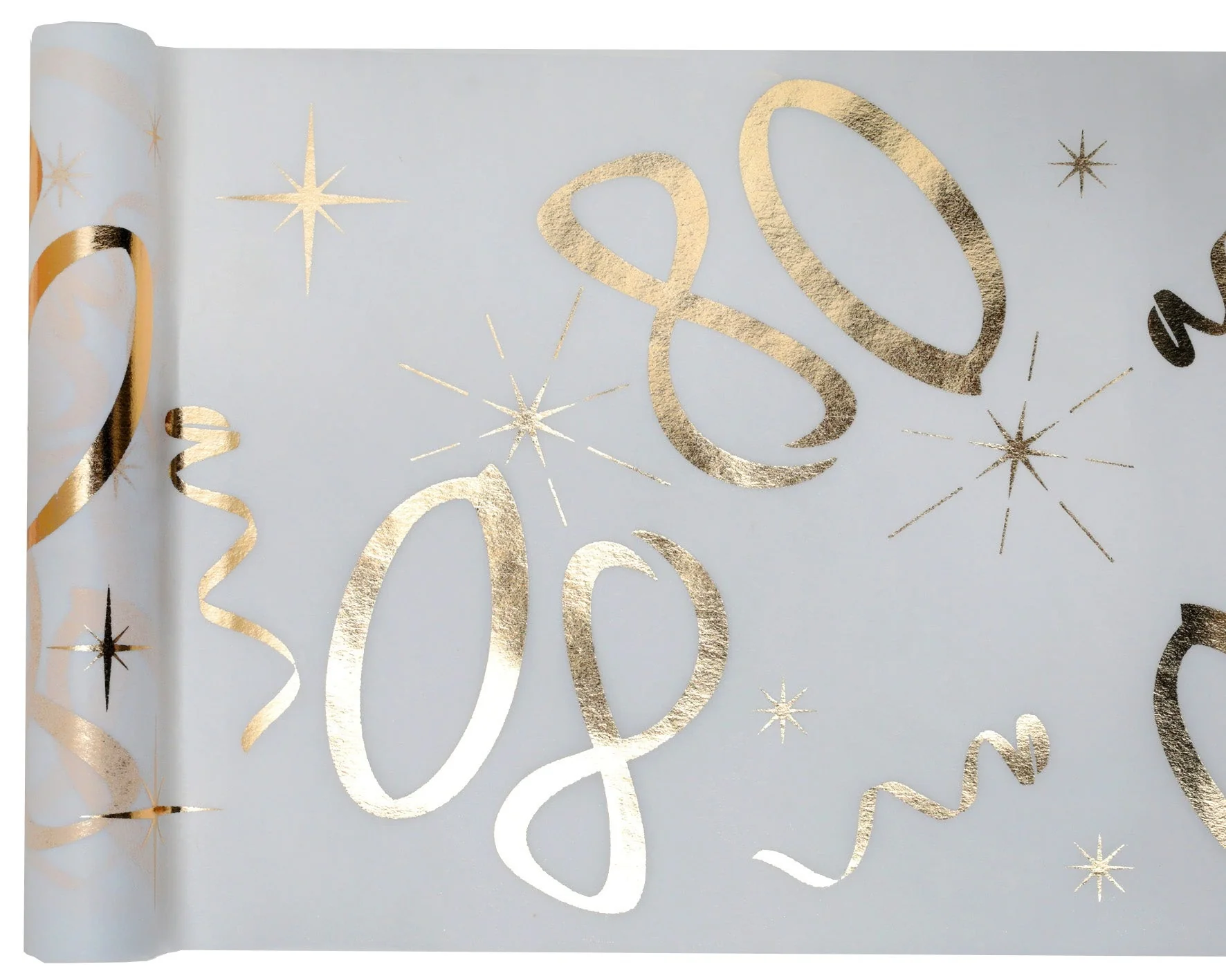 Exquisite 80th Birthday Gold Metallic Table Runner - Elevate Your Party Elegance